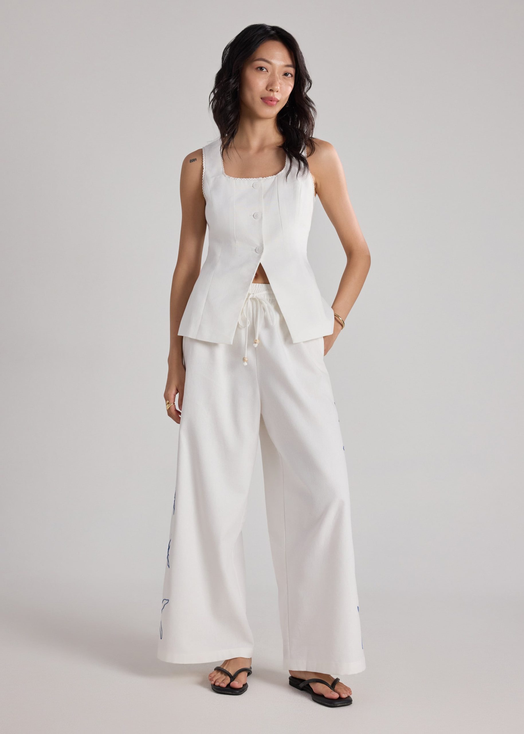 Lace Trim Fitted Top - Image 8