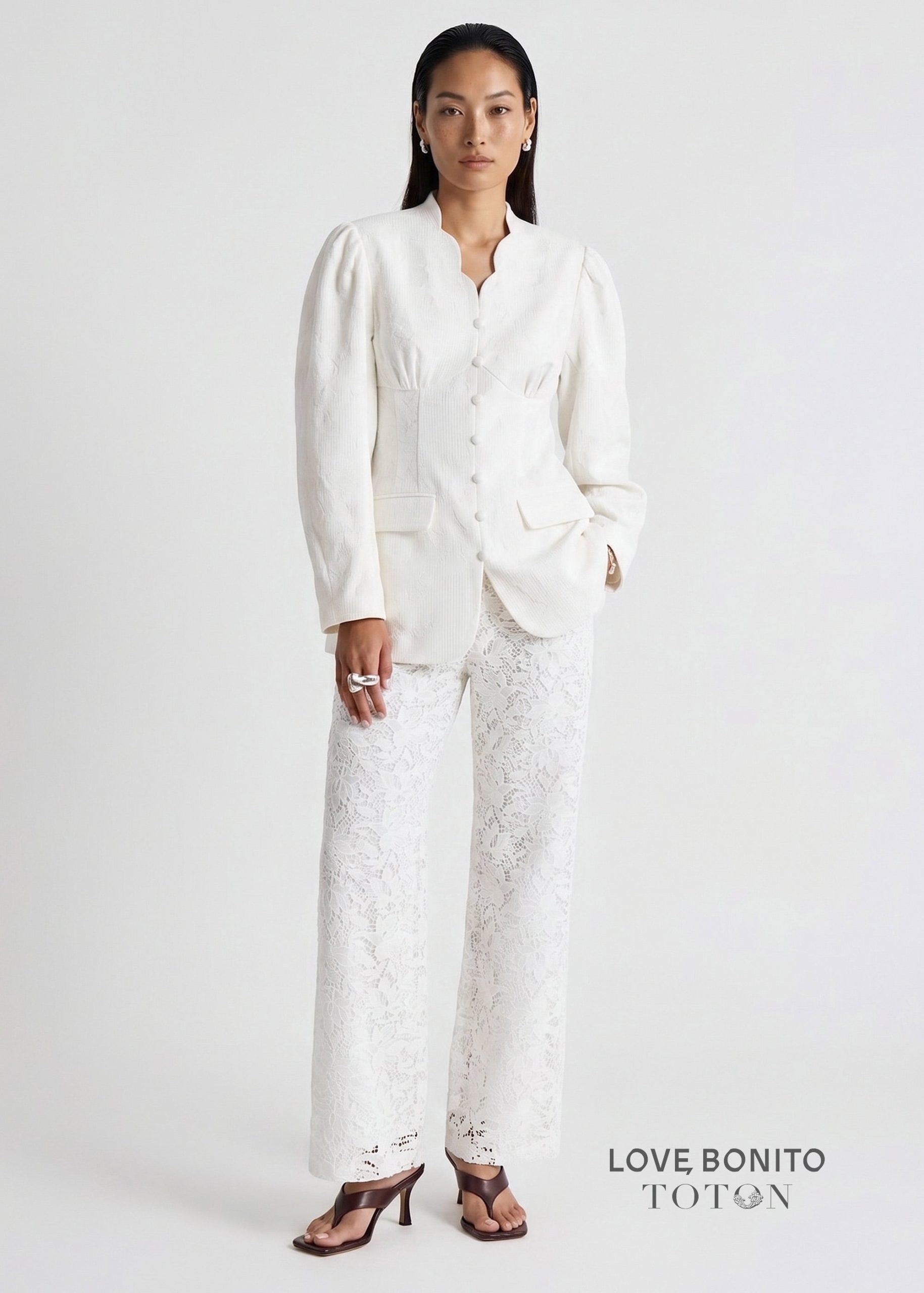 Love, Bonito x TOTON RuchedReady® Lace Blazer - Image 9