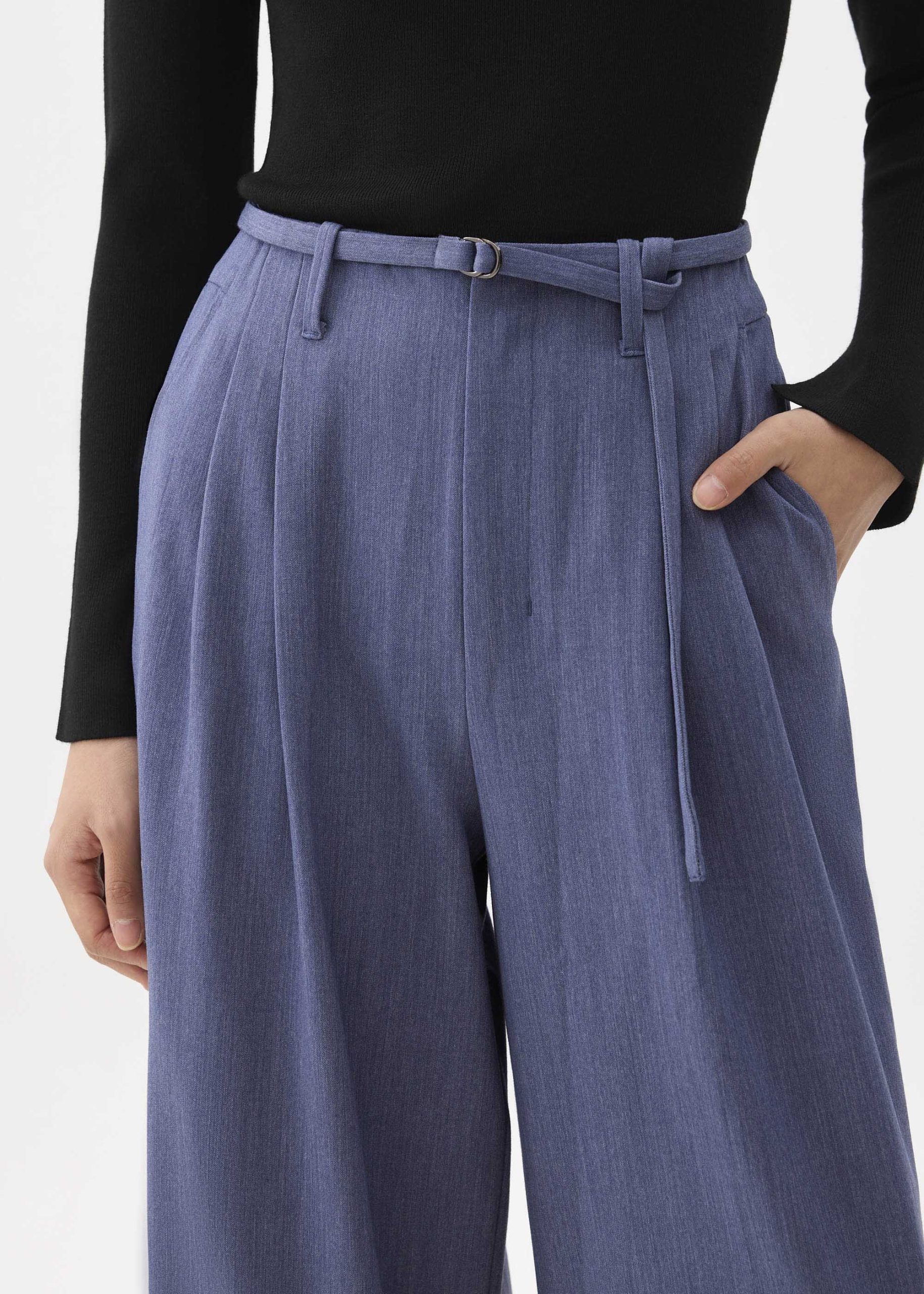 Leggy??Mayumi Elastic Pleated Wide Leg Pants - Image 12