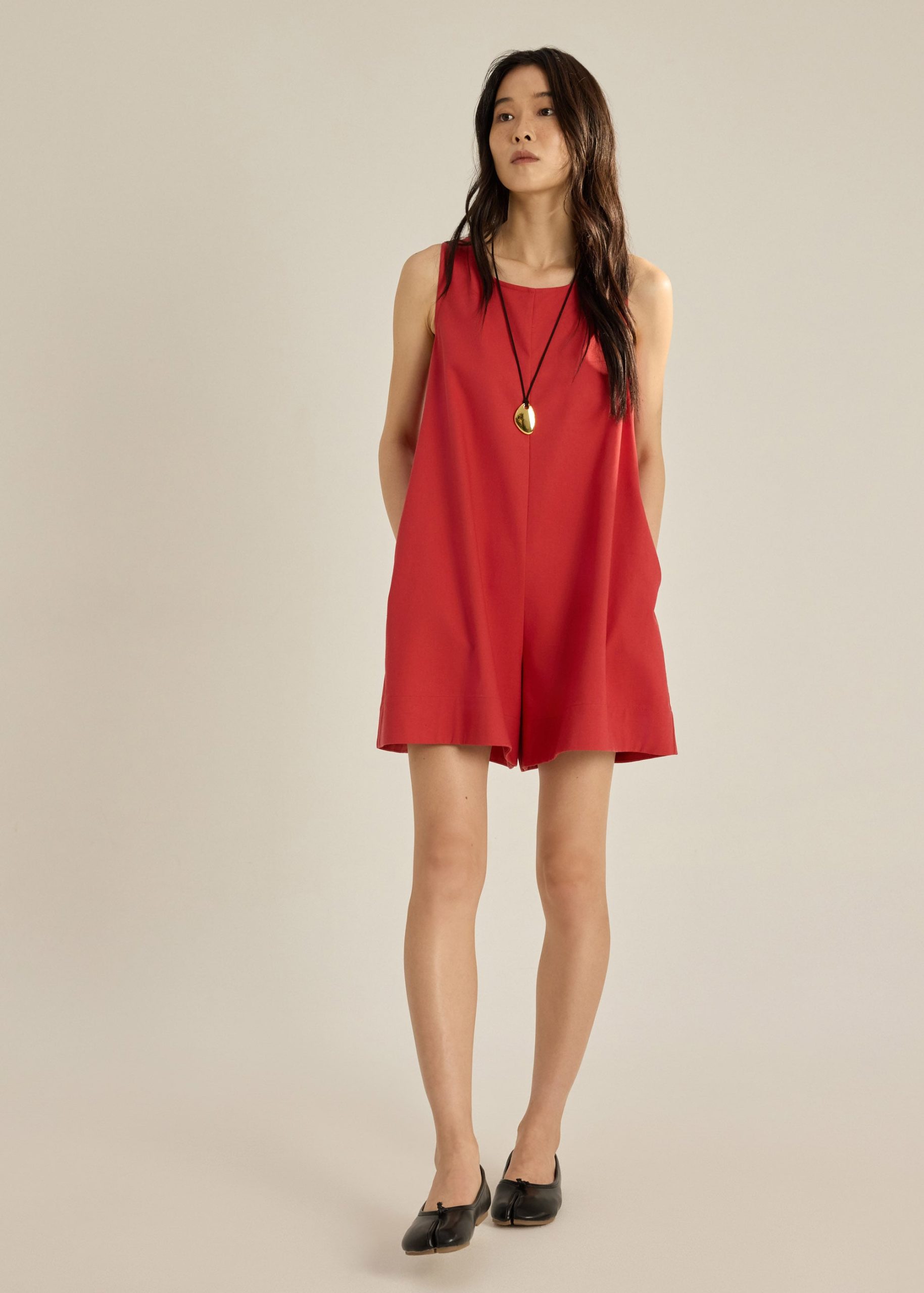 Back Tie A-Line Romper - Image 10