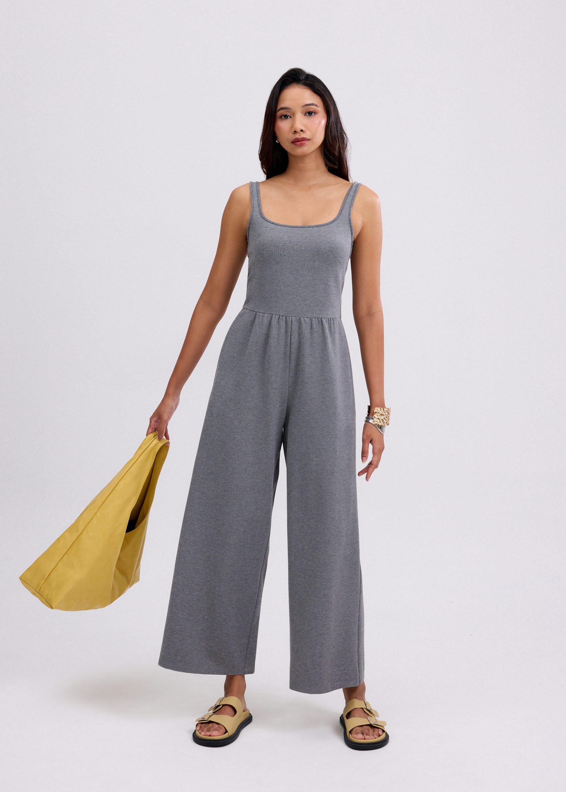 Leggy??Elastic Jersey Square Neck Jumpsuit - Image 8
