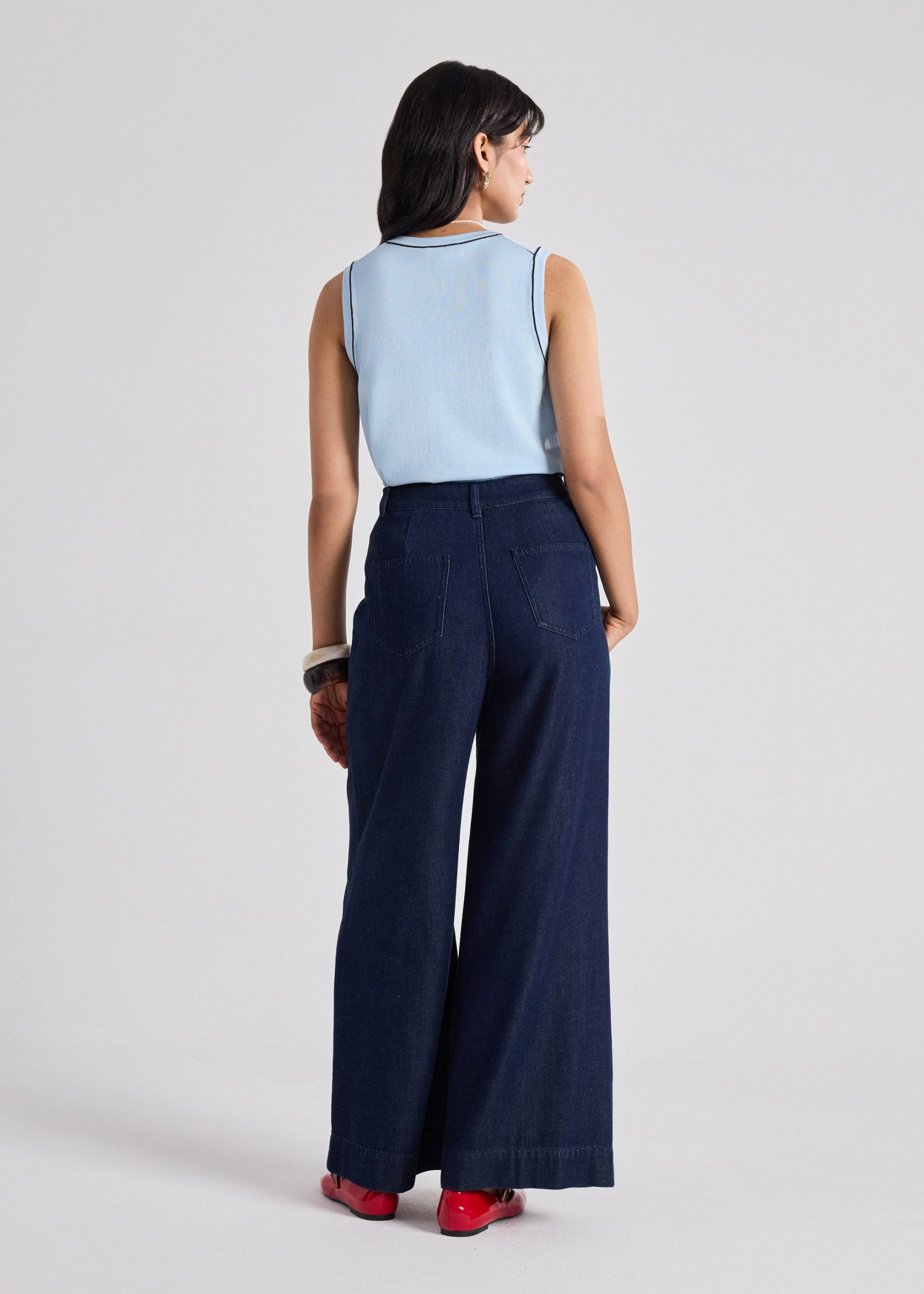 Maris Contrast Knit Round Neck Tank - Image 10