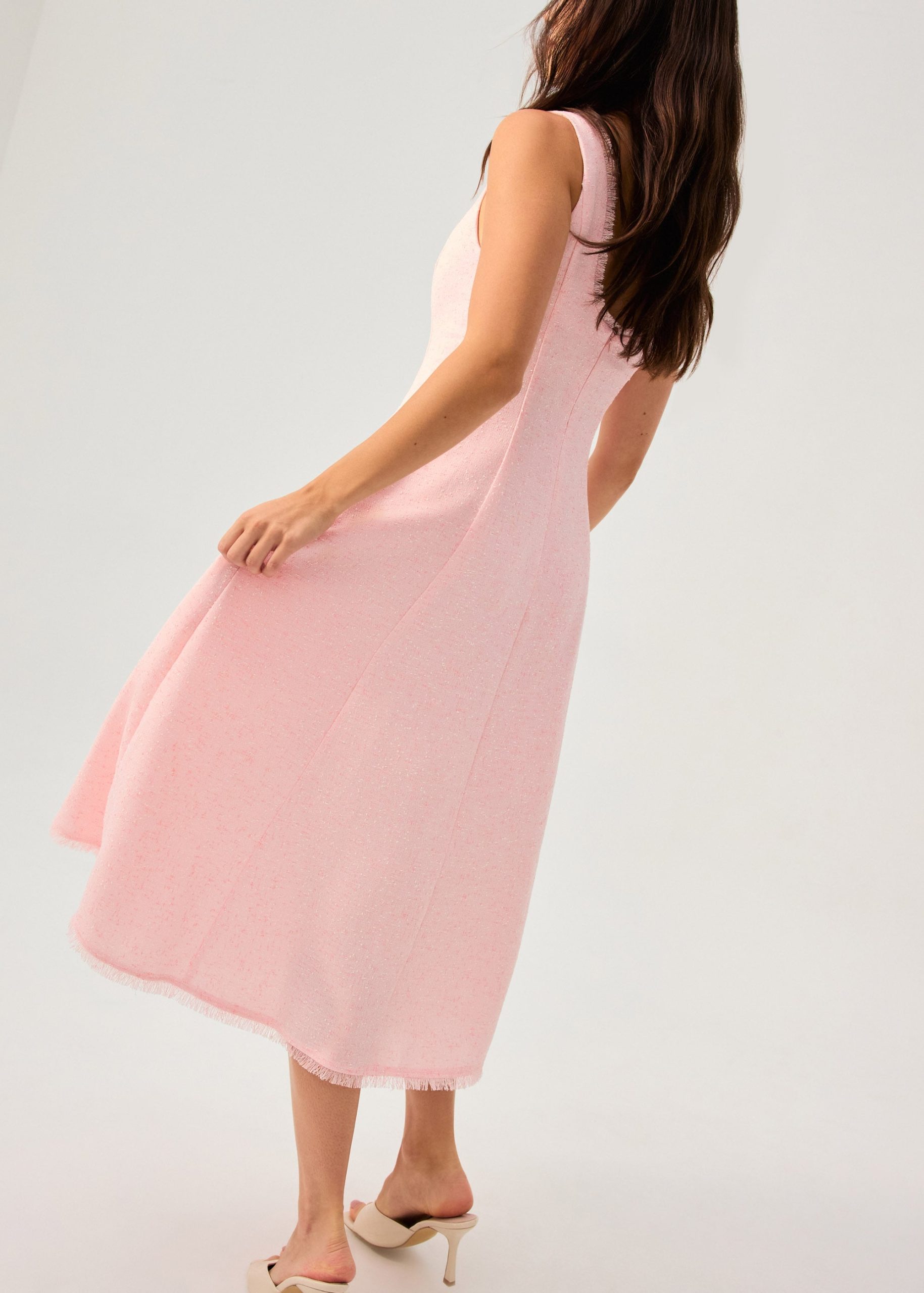 Nina Tweed Scoop Neck Fit & Flare Midaxi Dress - Image 16