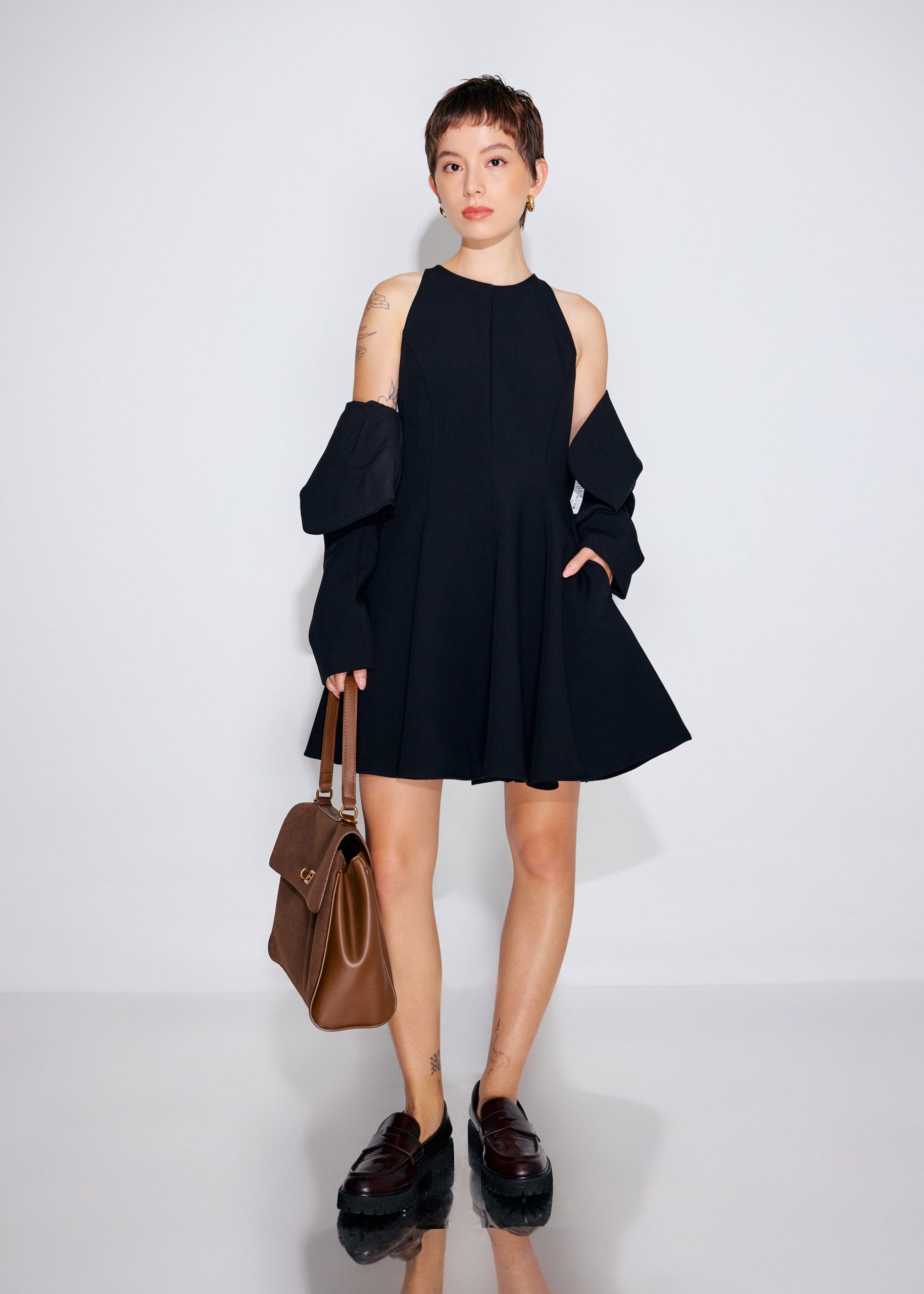 Nayana Round Neck Fit & Flare Mini Dress - Image 2
