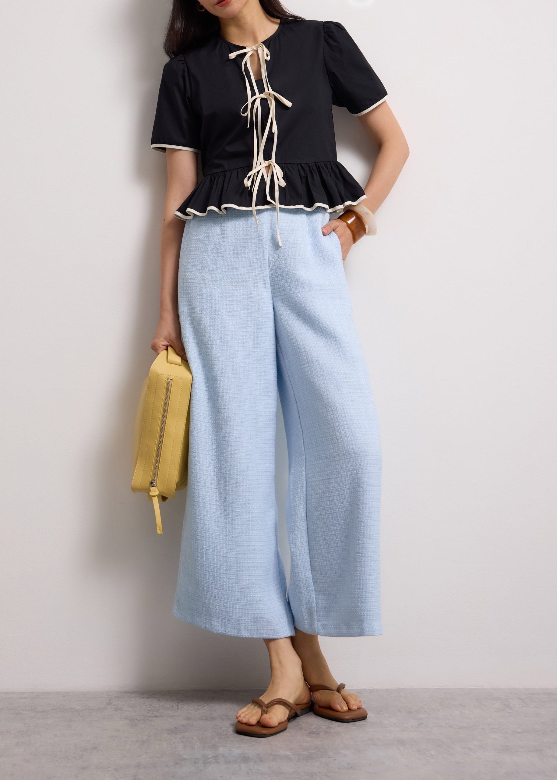 Lia Tweed High Waist Wide Leg Culottes - Image 7