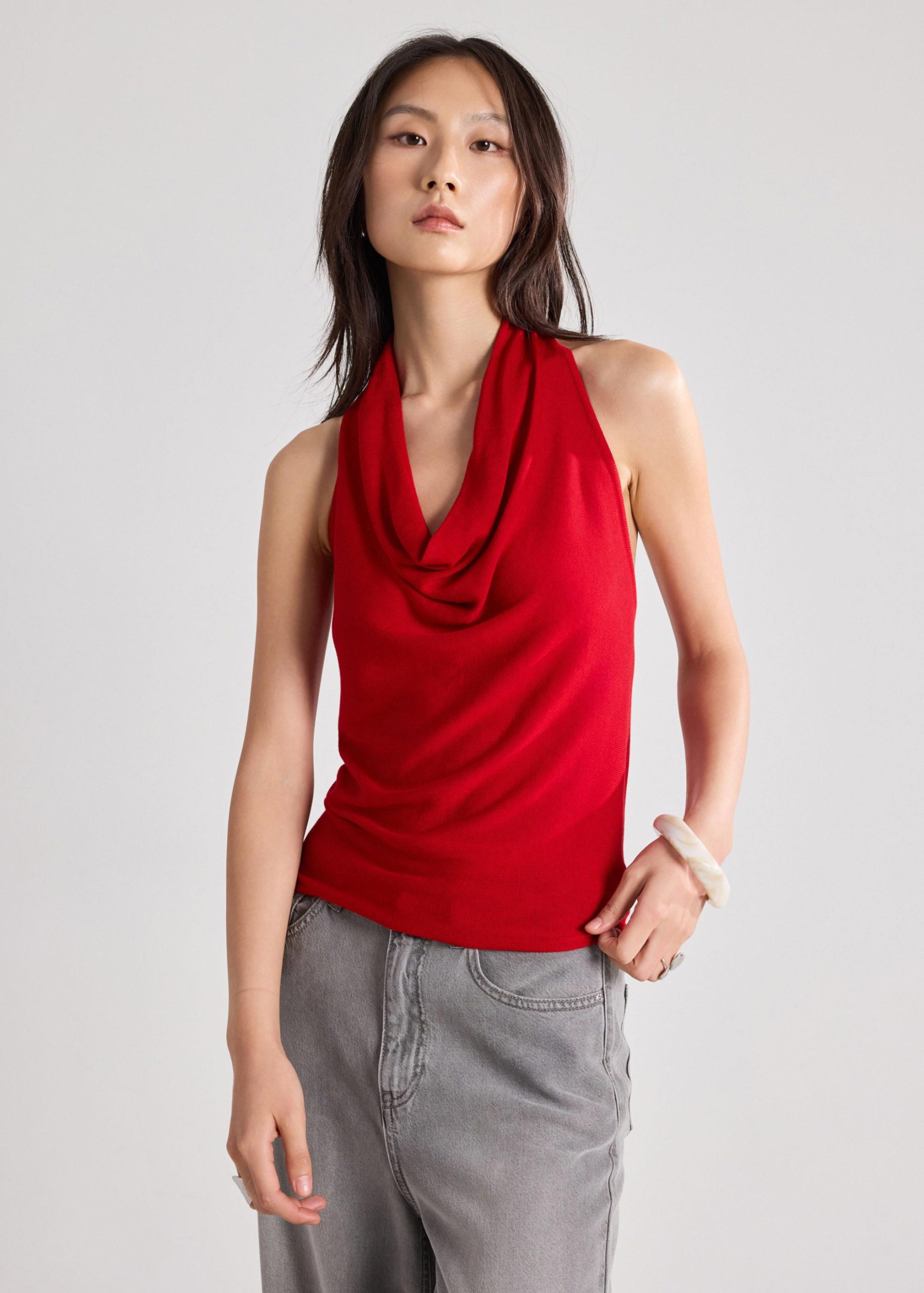 Lyocell Cowl Neck Top - Image 10