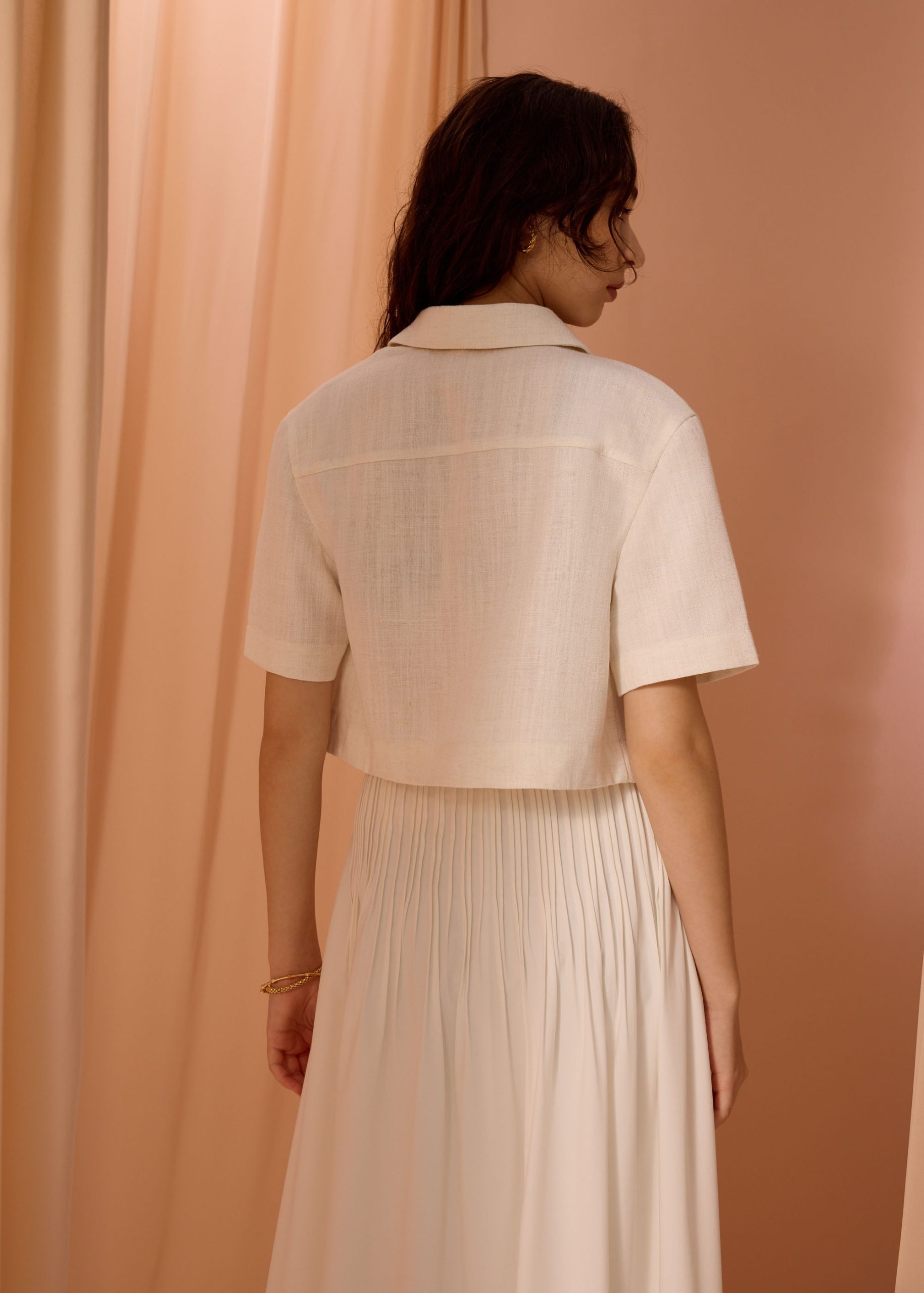 Casey Textured Boxy Crop Shirt - Image 6