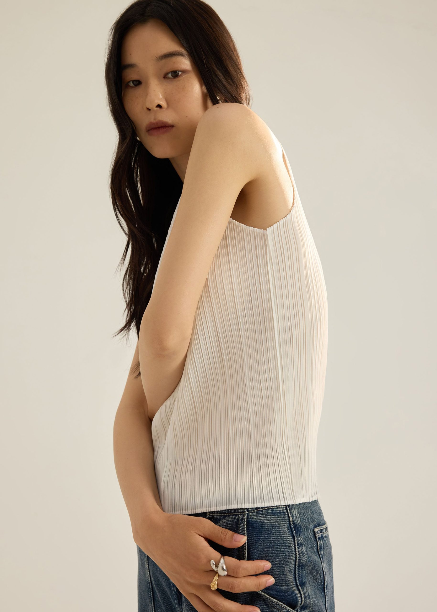 Sora Multi-way Plissé Tank - Image 4