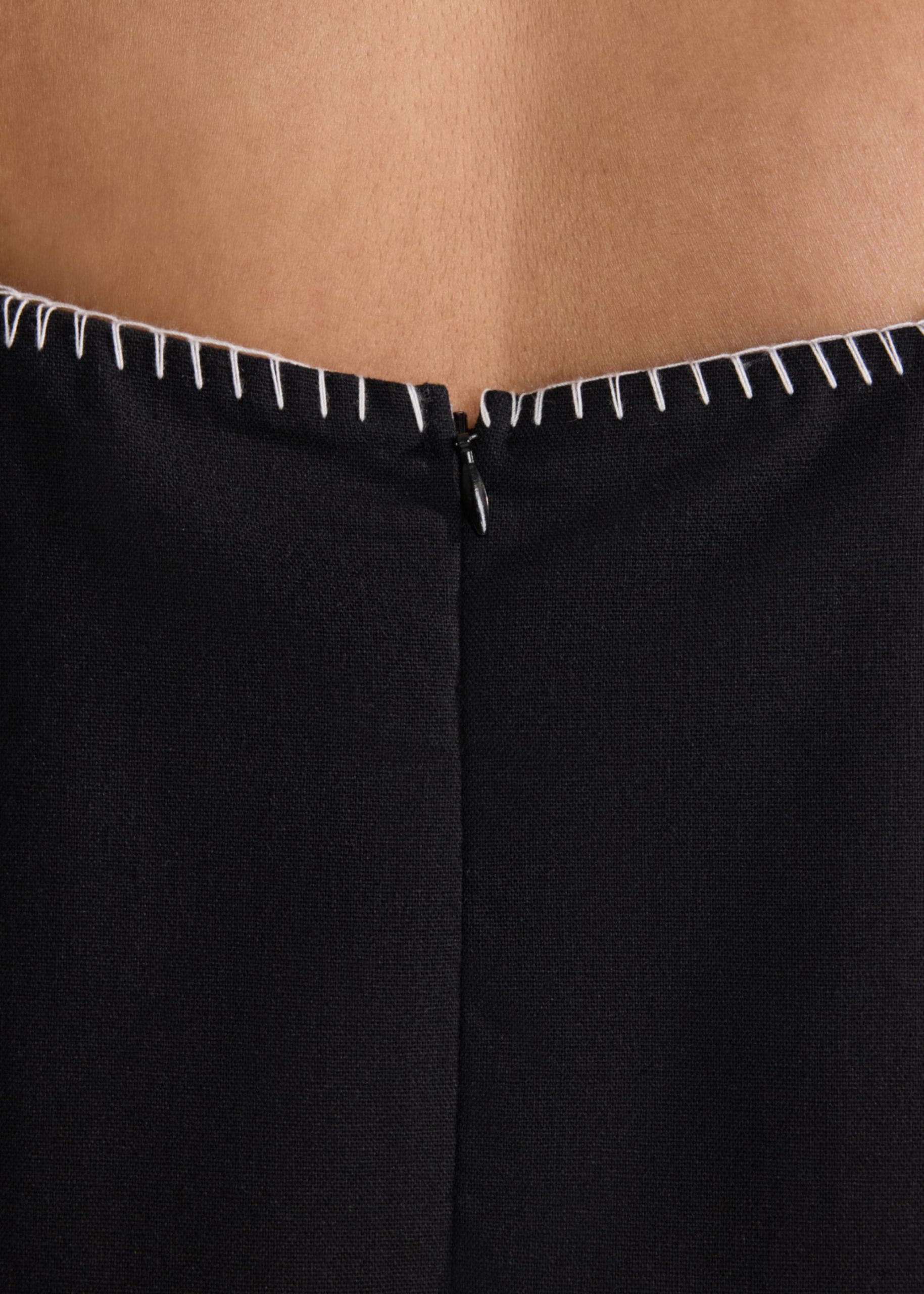 Blanket Stitch Shoulder Tie Romper - Image 8