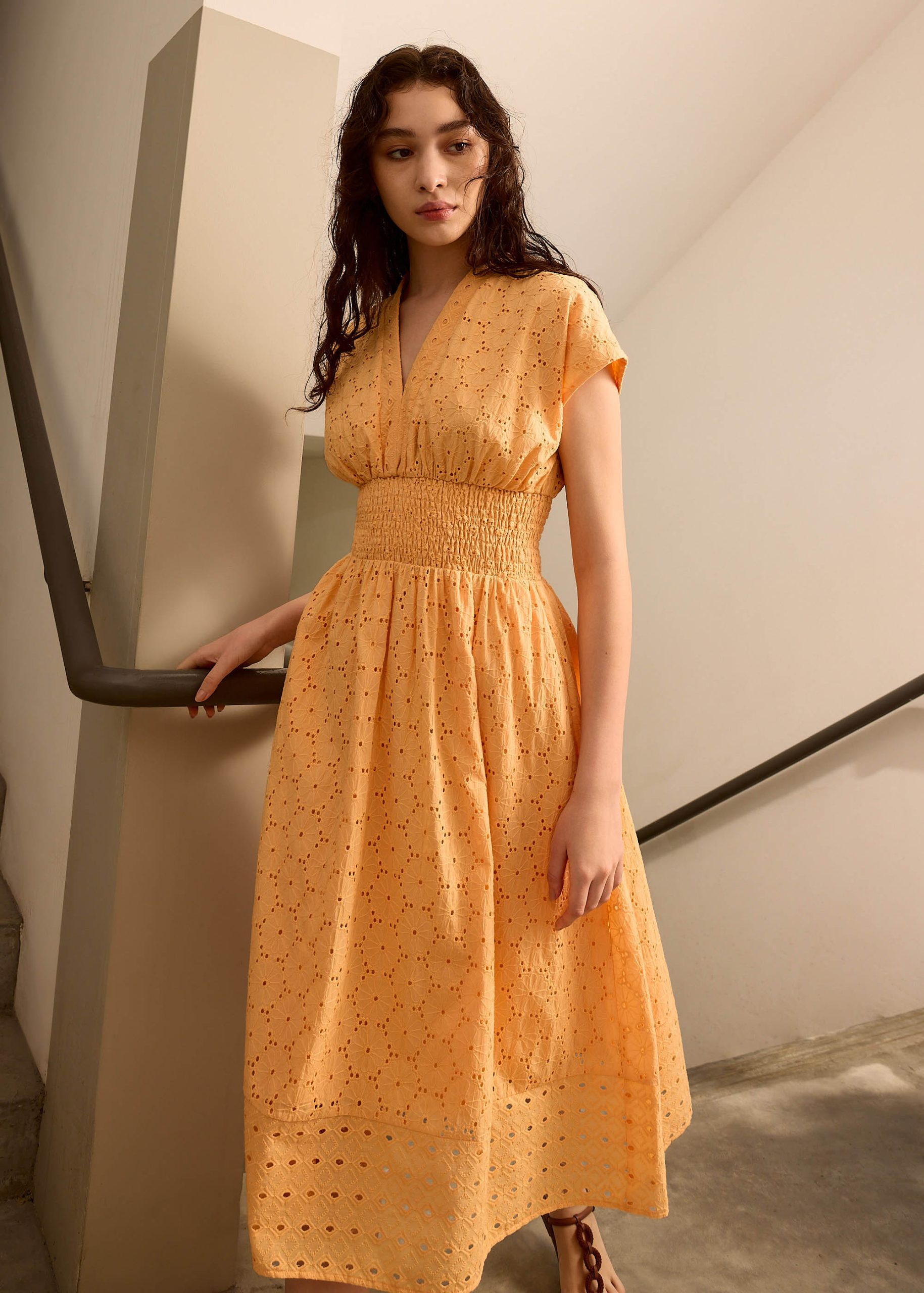 Broderie Fit & Flare Midi Dress - Image 10