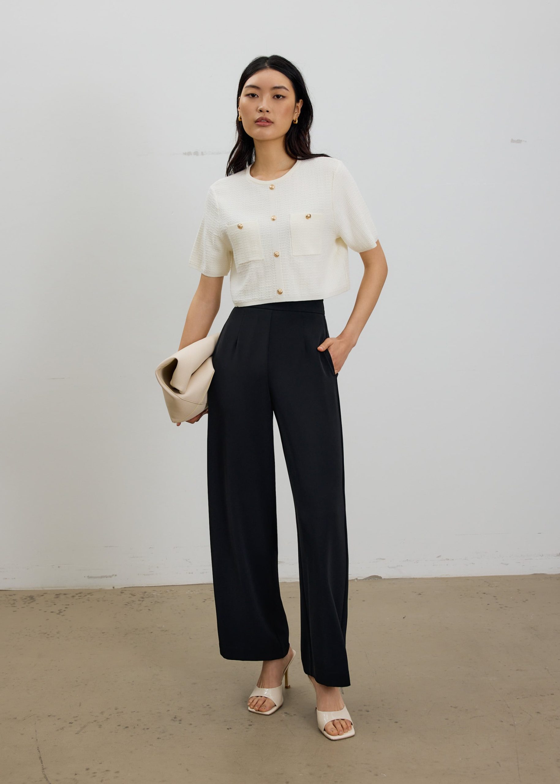 Yoko Textured Knit Boxy Top - Image 8