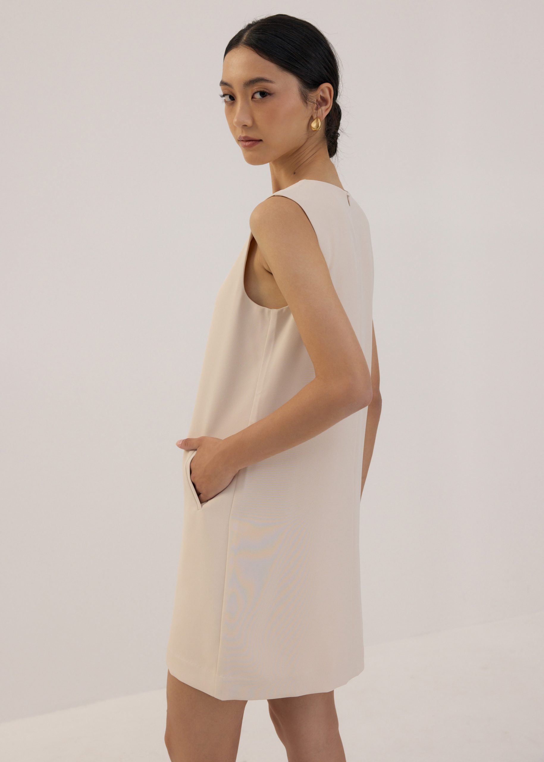 Round Neck Shift Mini Dress - Image 8