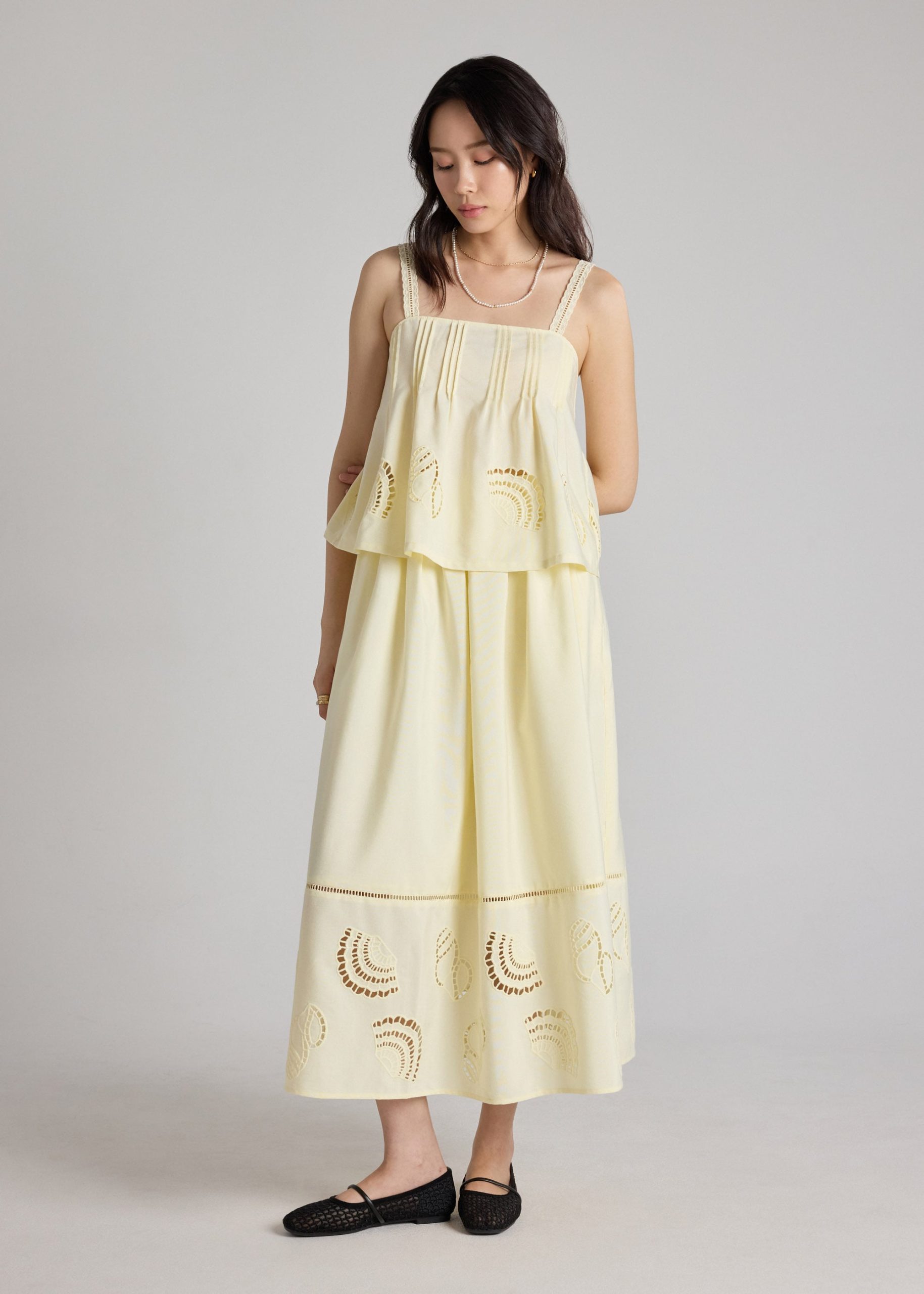 Flare Skirt in Tidal Escape Broderie - Image 7
