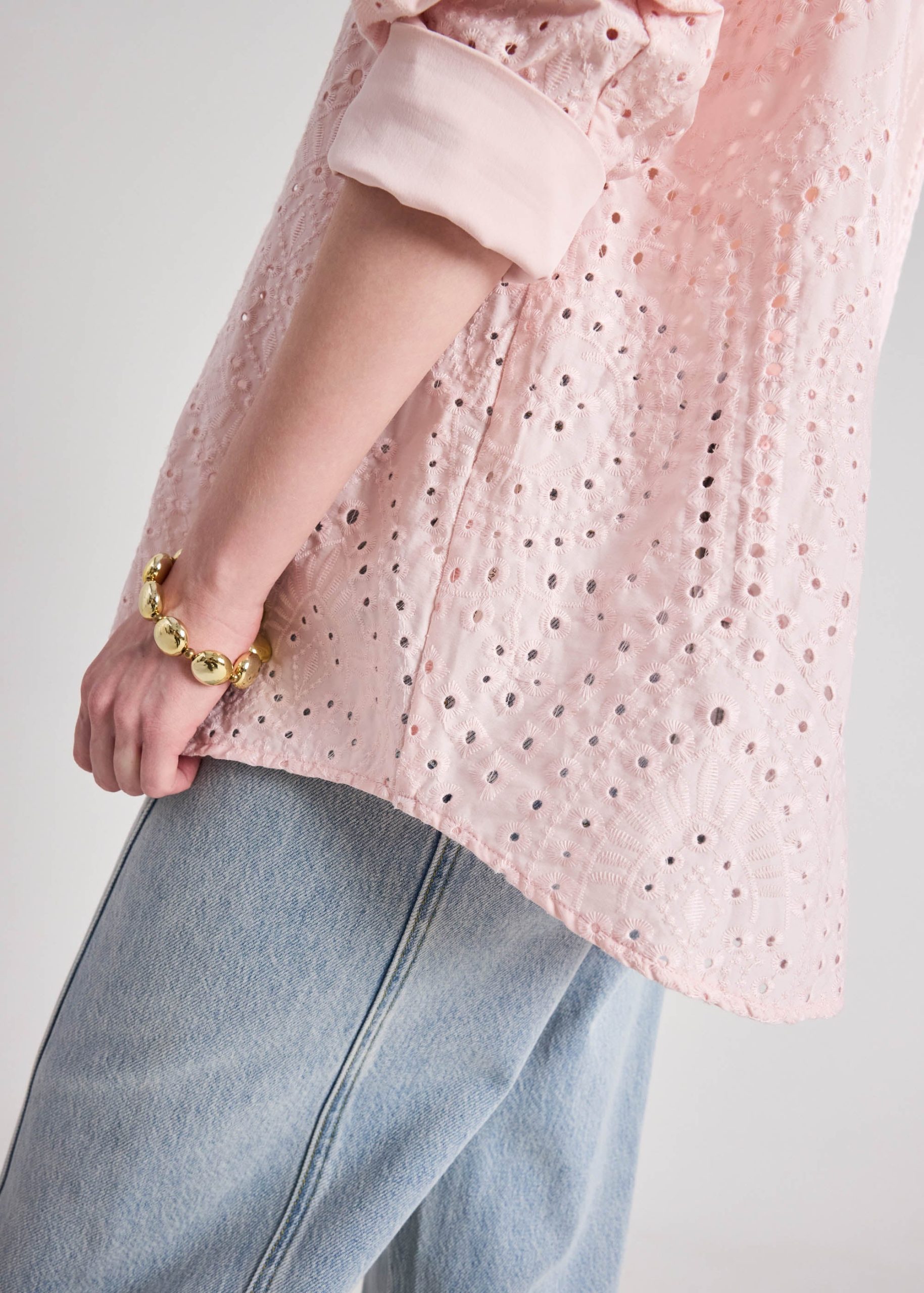 RuchedReady® Relaxed Collared Shirt in Soft Breeze Broderie - Image 26