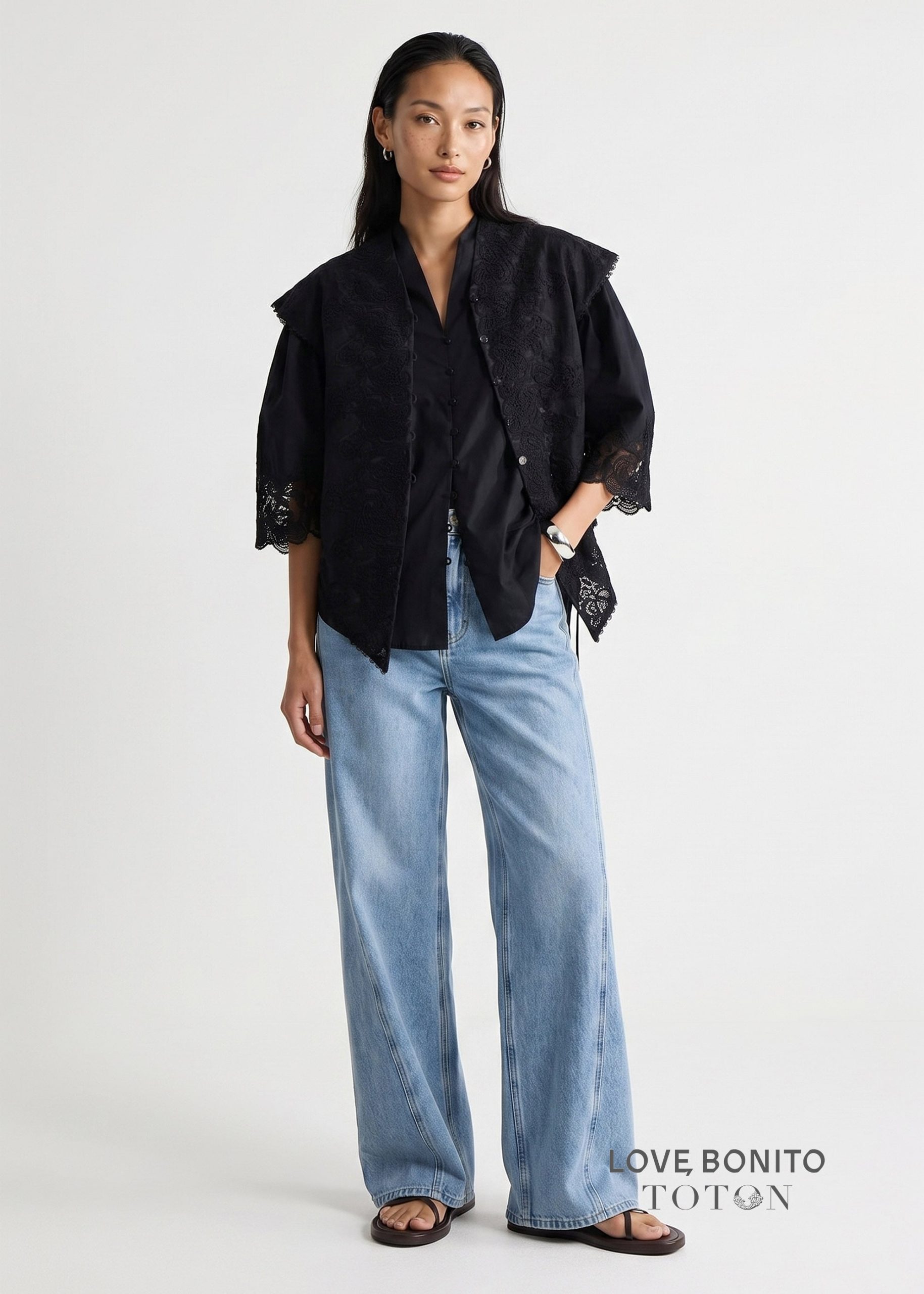 Love, Bonito x TOTON Lace Trim Kebaya Top - Image 9