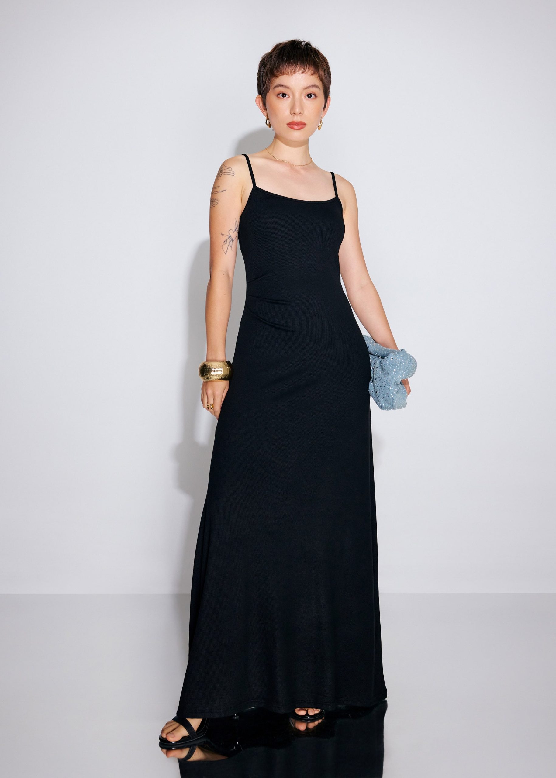 BraFree by LB Jersey Scoop Neck Shaper Maxi Dress