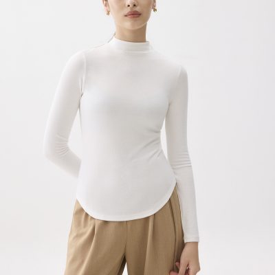 Minh Mock Neck Long Sleeve Top