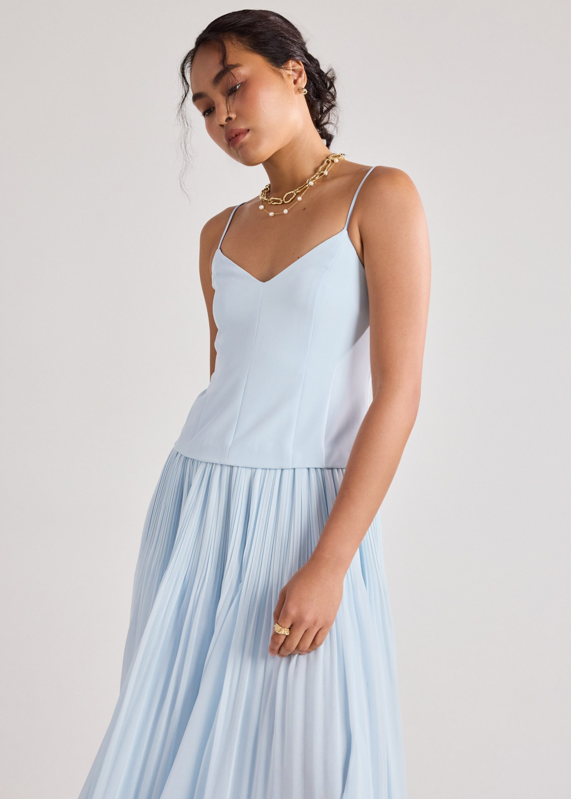 Pleated Fit & Flare Dress - Image 10