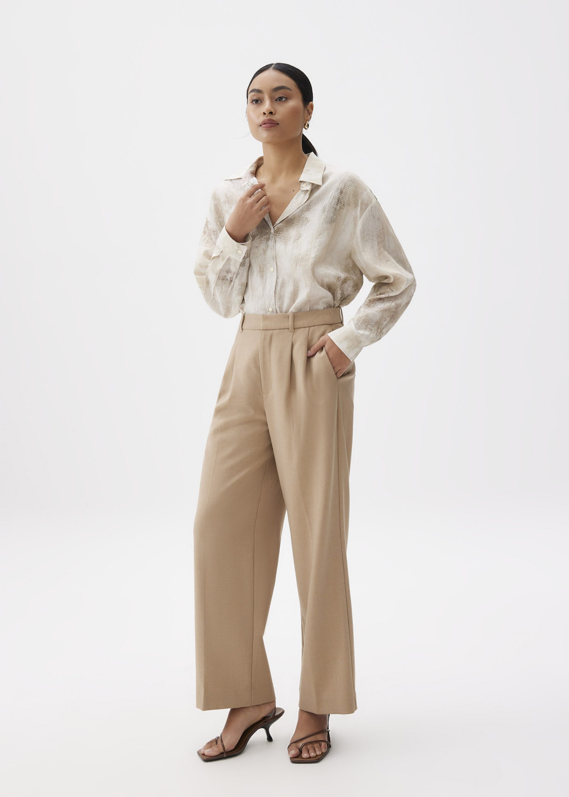 Oversized Abstract Collared Shirt - Image 8