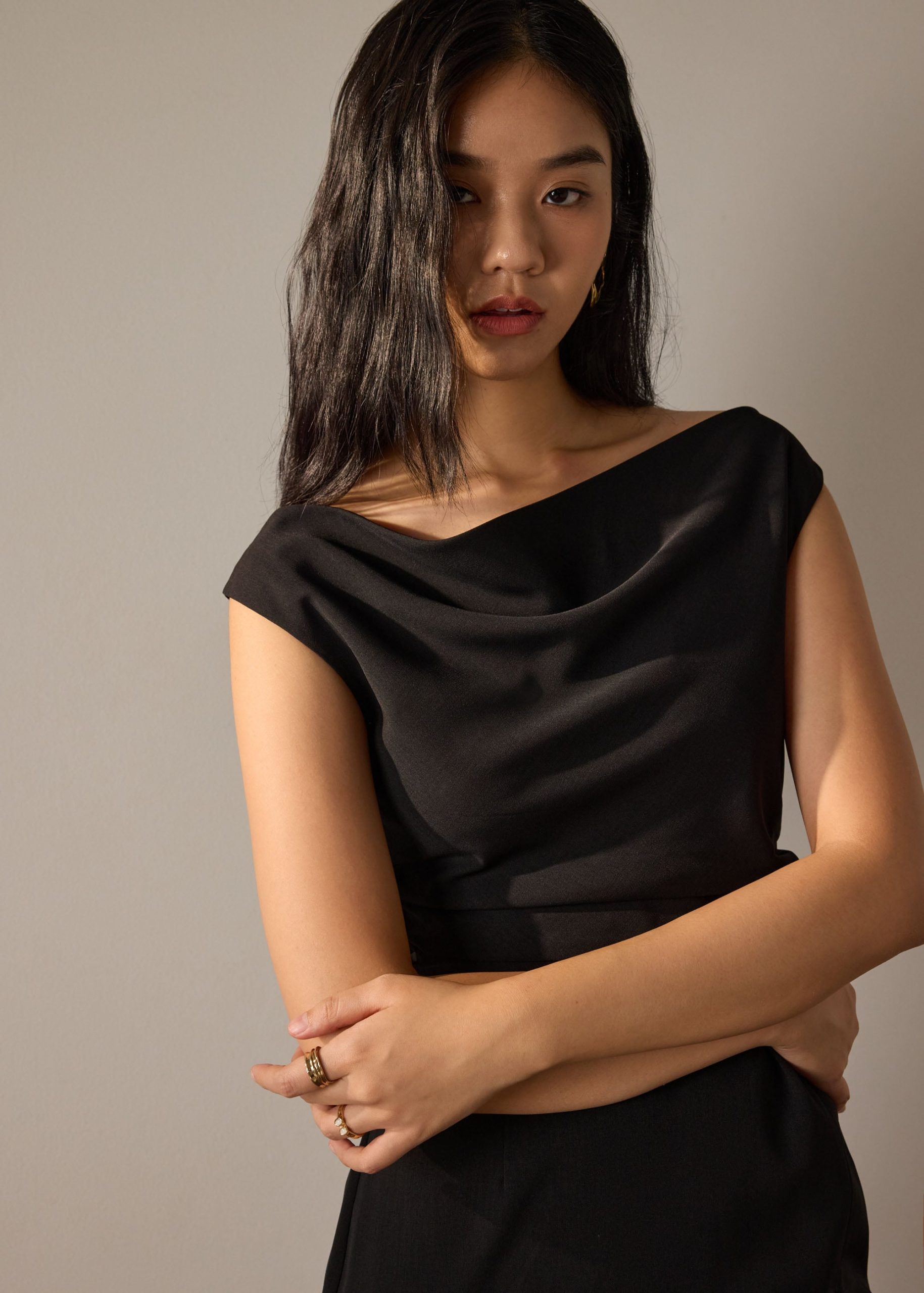 Elaine Multi-way Melange Column Midaxi Dress - Image 3