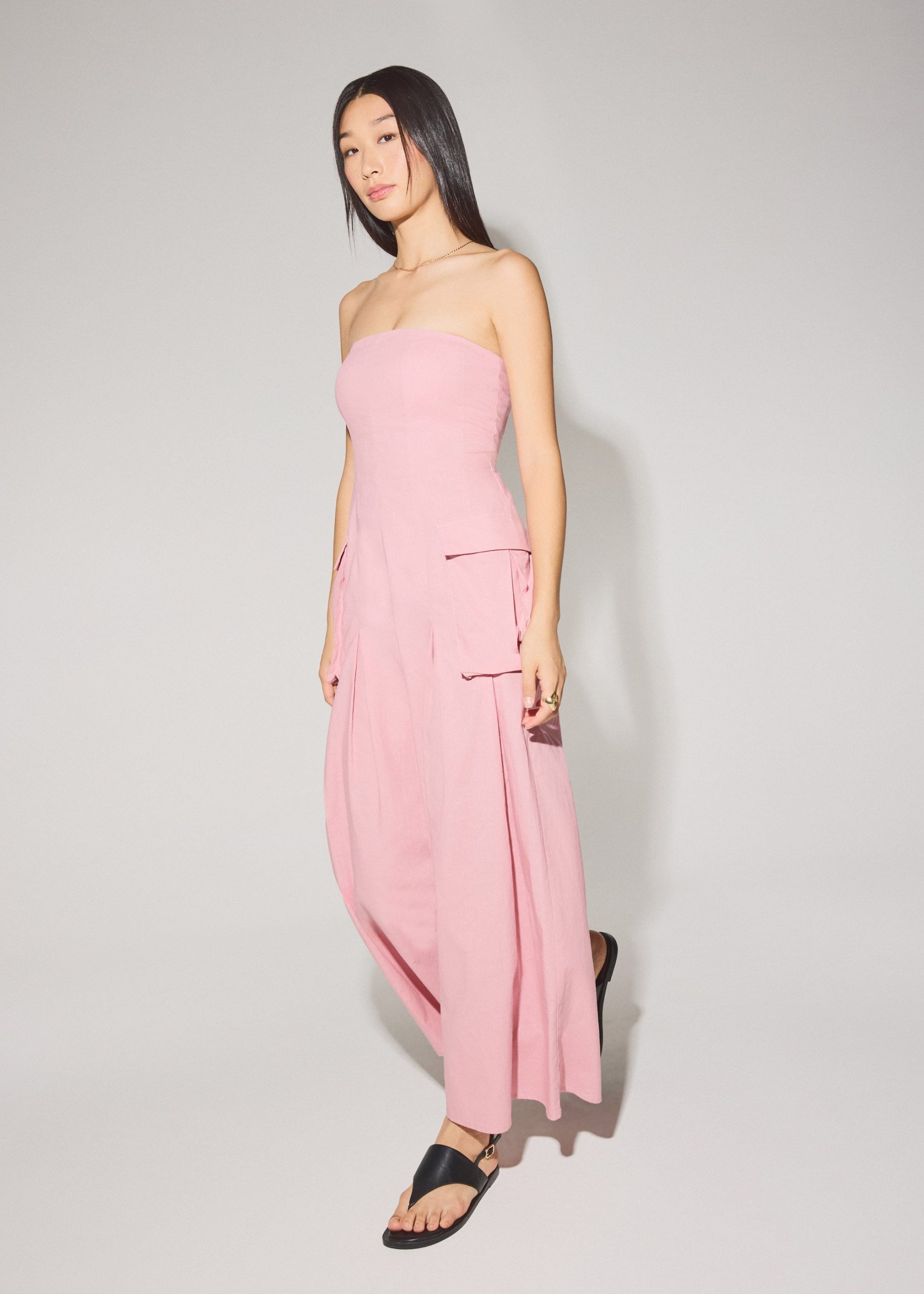 BraFree by LB Linen Cargo Tube Jumpsuit - Image 6