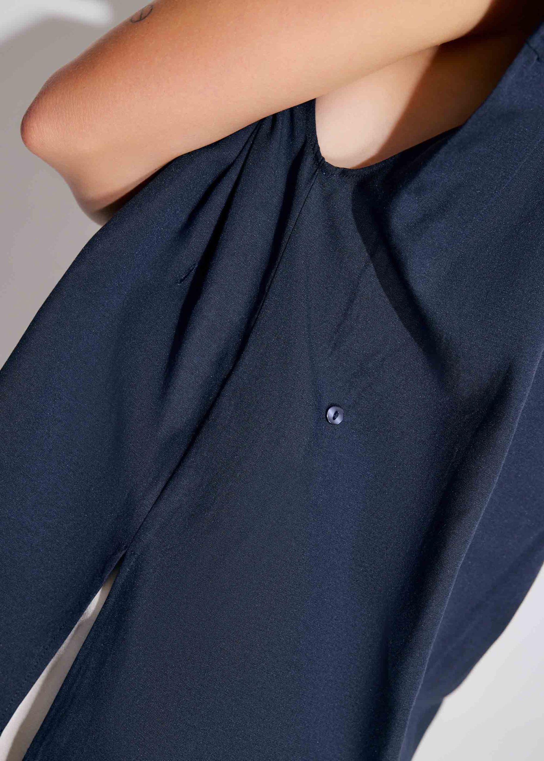 Relaxed Cotton Long Button Down Shirt - Image 9