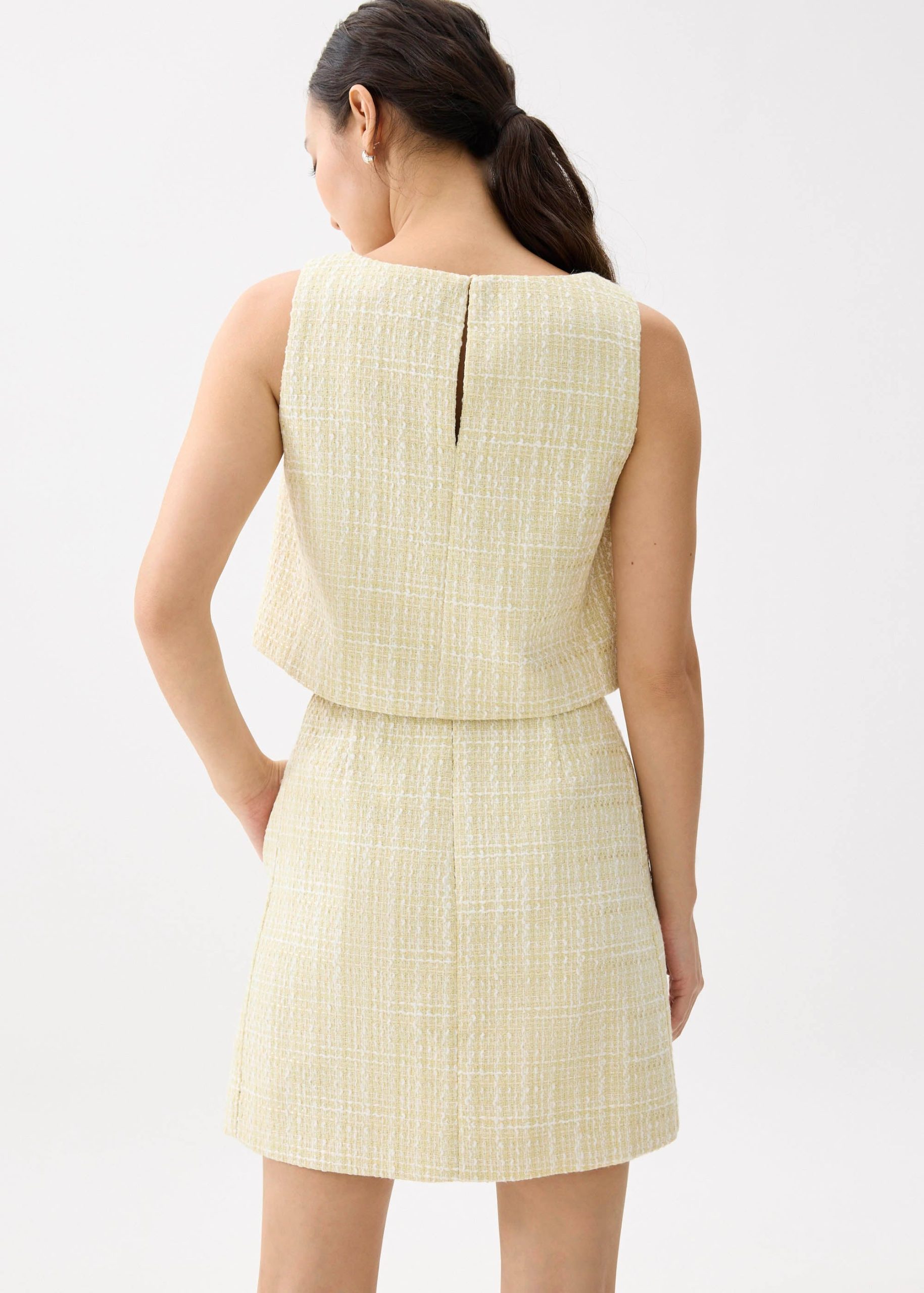 Kaori Elastic Tweed Mini Skirt - Image 17