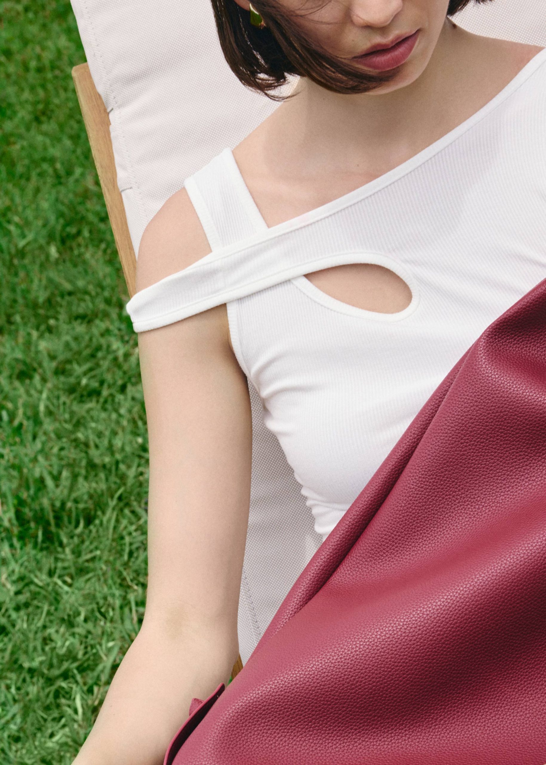 Jersey Asymmetric Cut Out Tank - Image 17