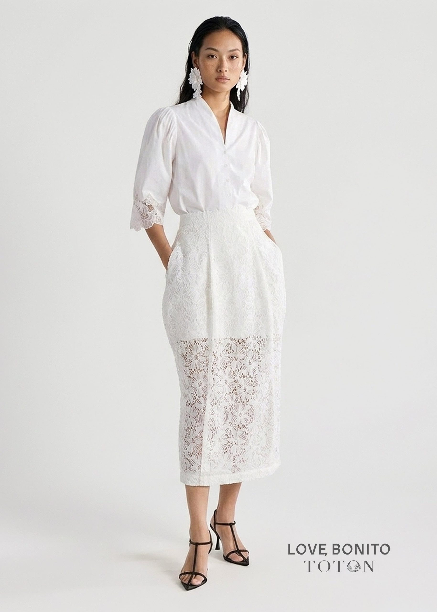 Love, Bonito x TOTON Lace Trim Kebaya Top - Image 7