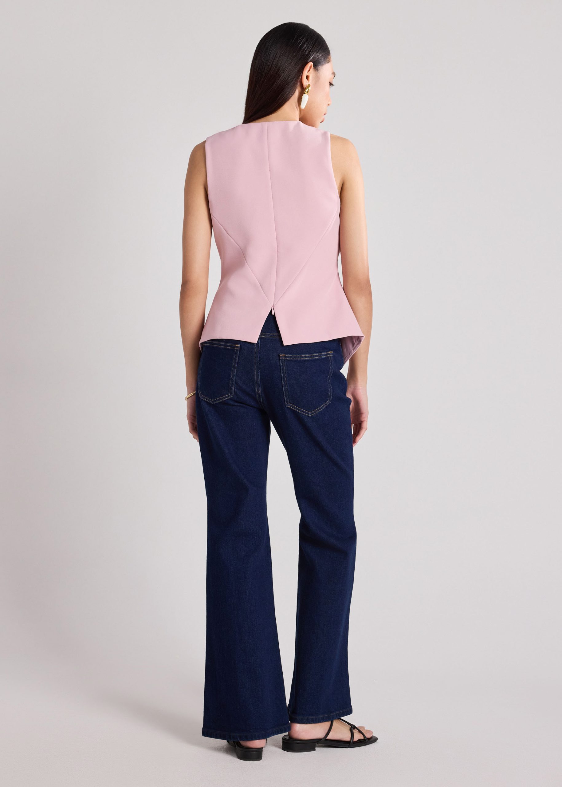 Crepe Draped Pleat Top - Image 4