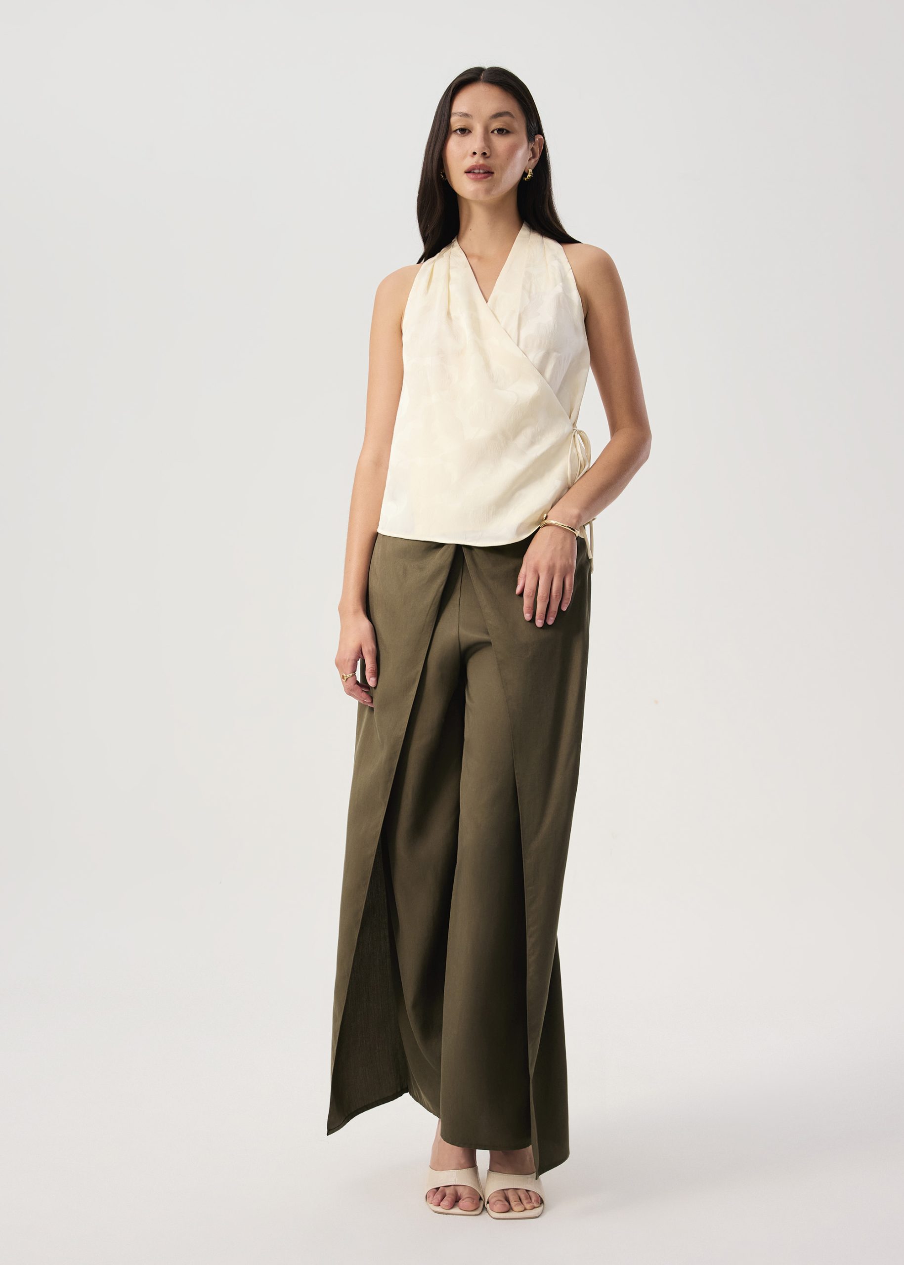 Kareena Front Wrap Satin Top - Image 5