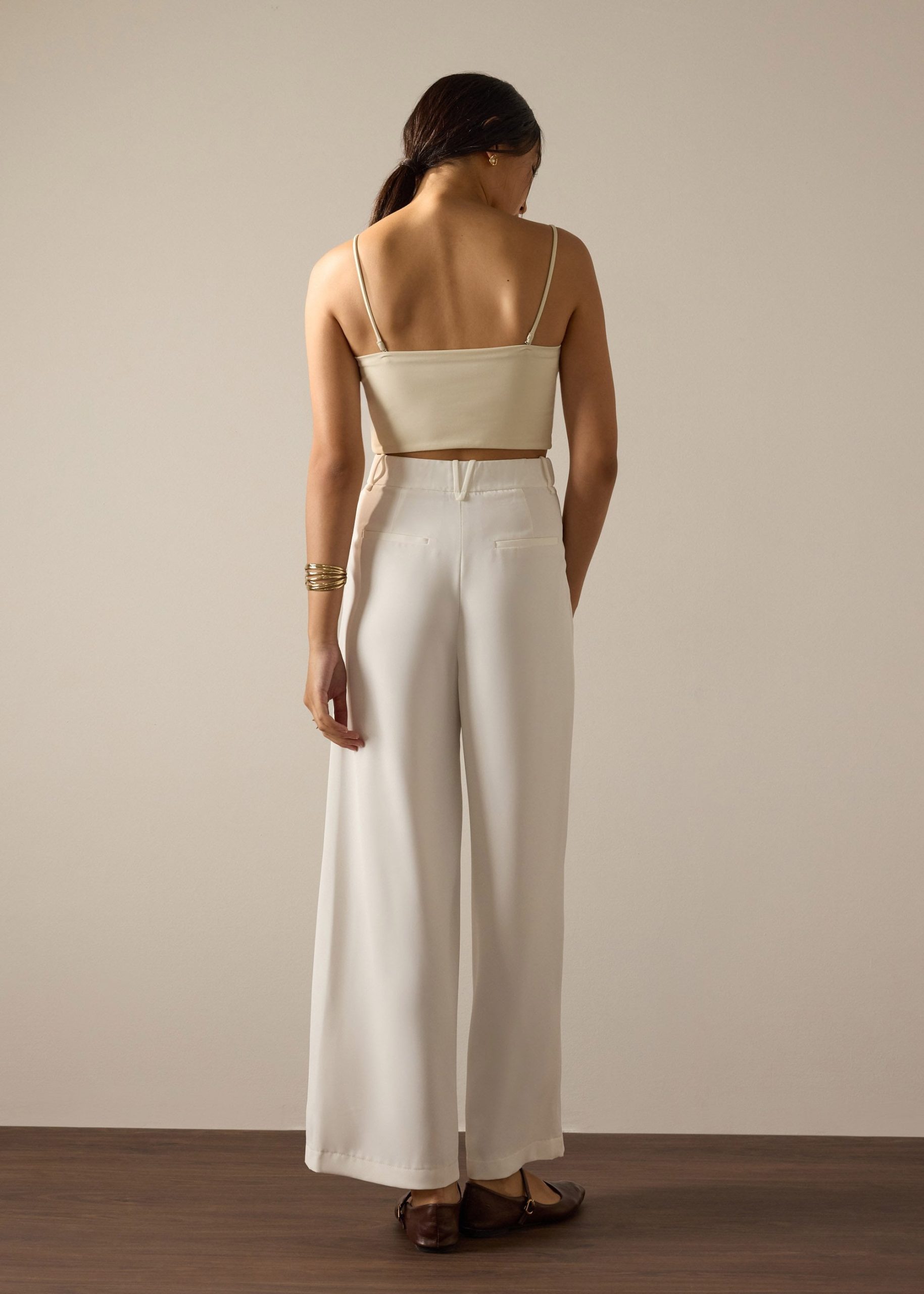 Leggy??Alma Elastic Crepe High Waist Straight Leg Pants - Image 11