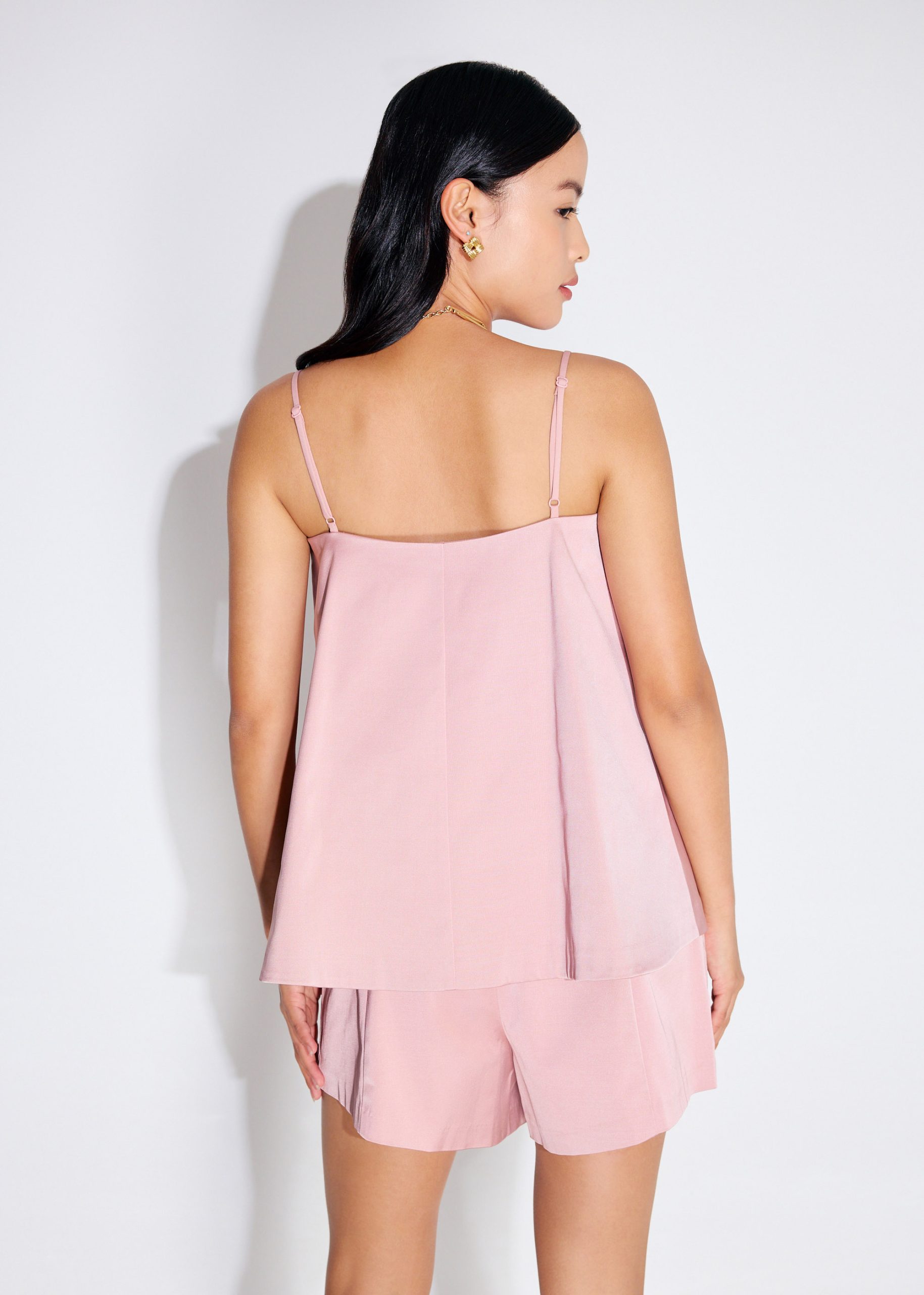 Taffeta Straight Neck Tunic Top - Image 11