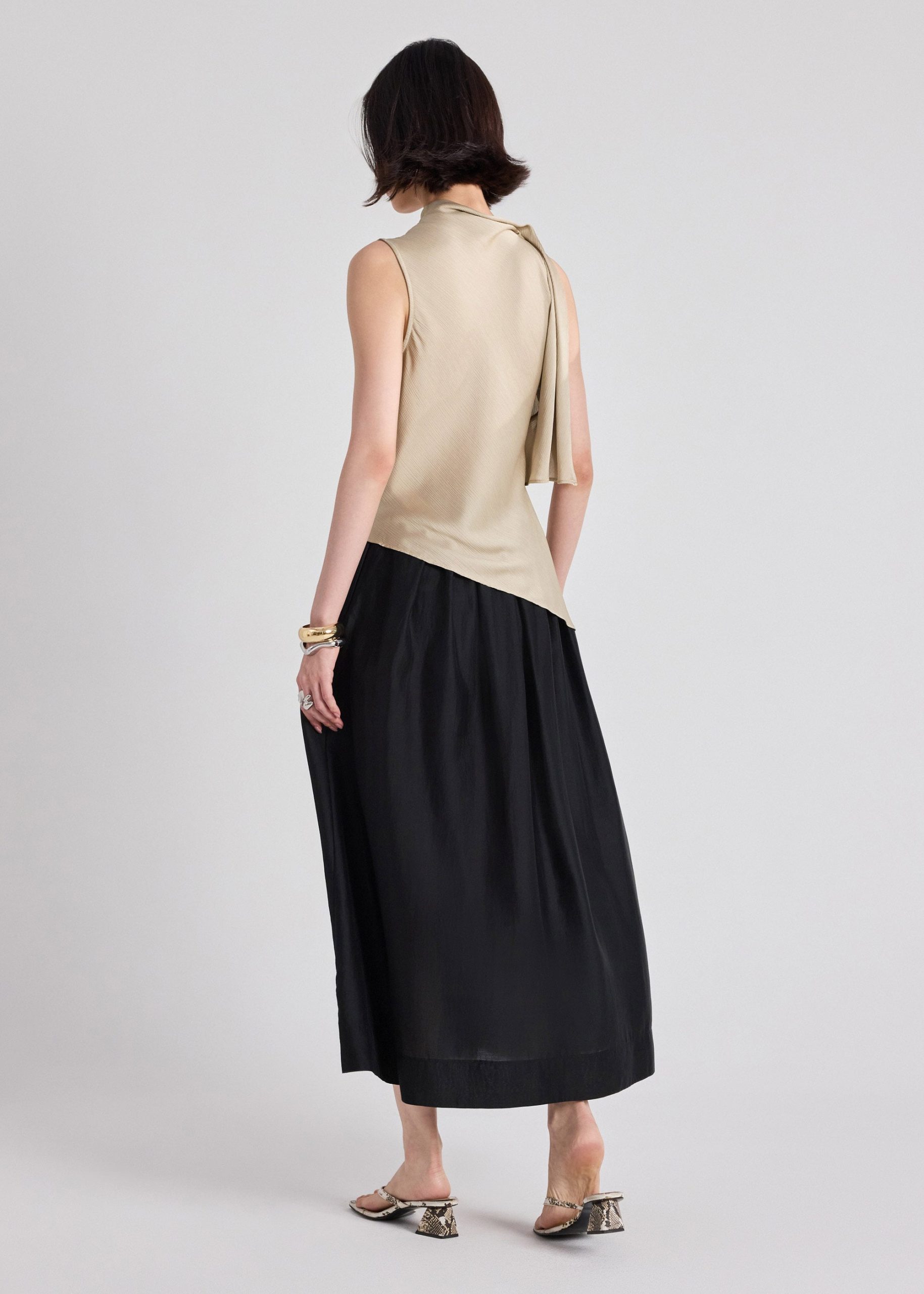 Kyuri Crinkled Satin Top - Image 18