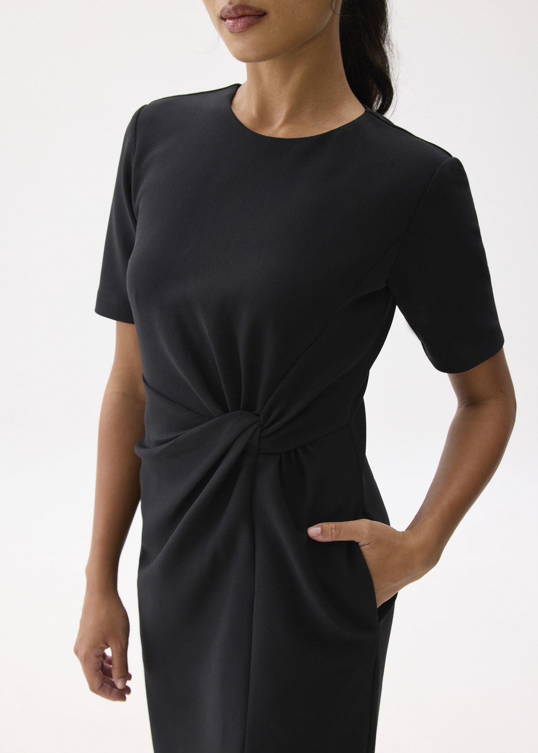 Front Twist Column Midi Dress - Image 2