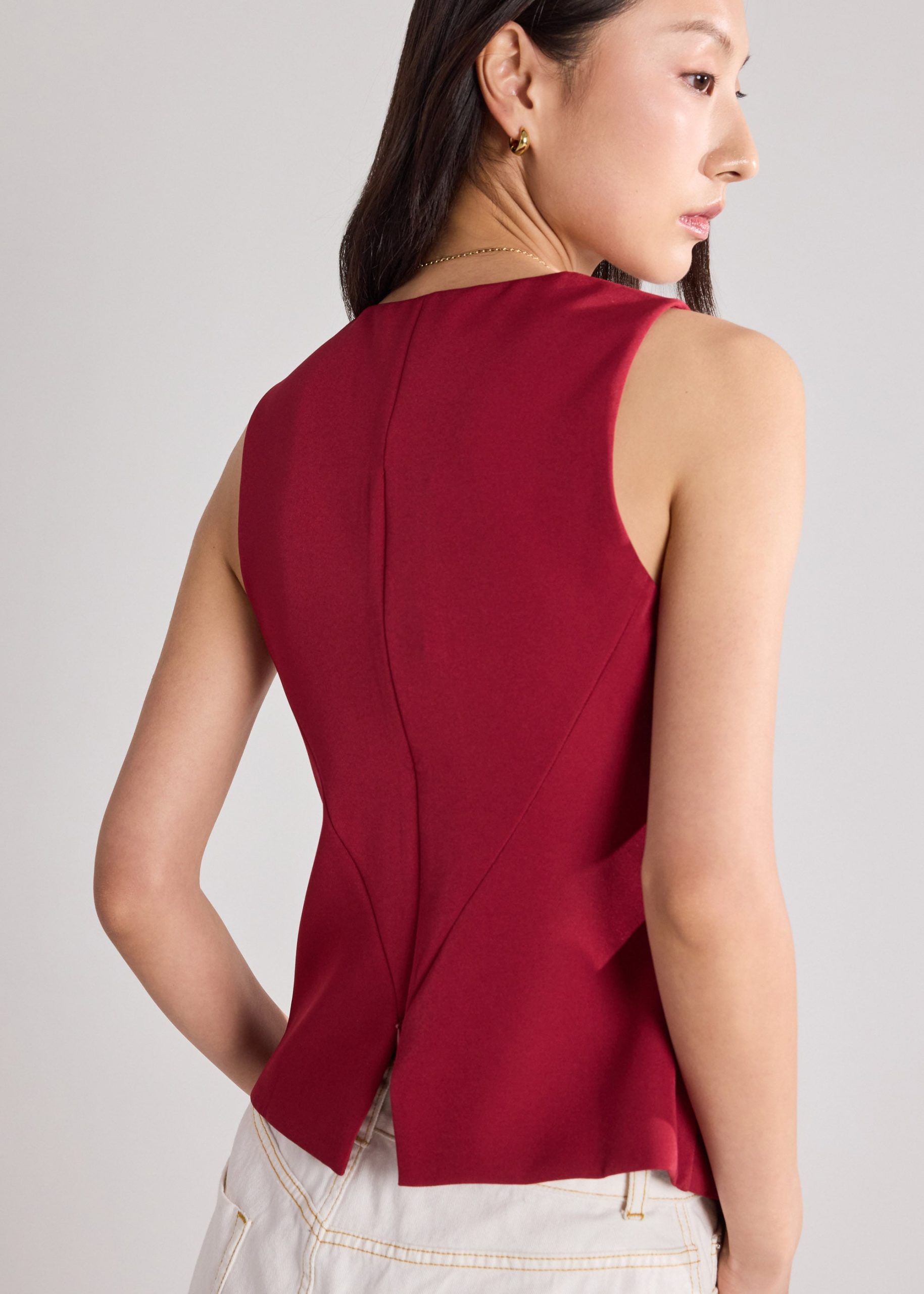 Crepe Draped Pleat Top - Image 25