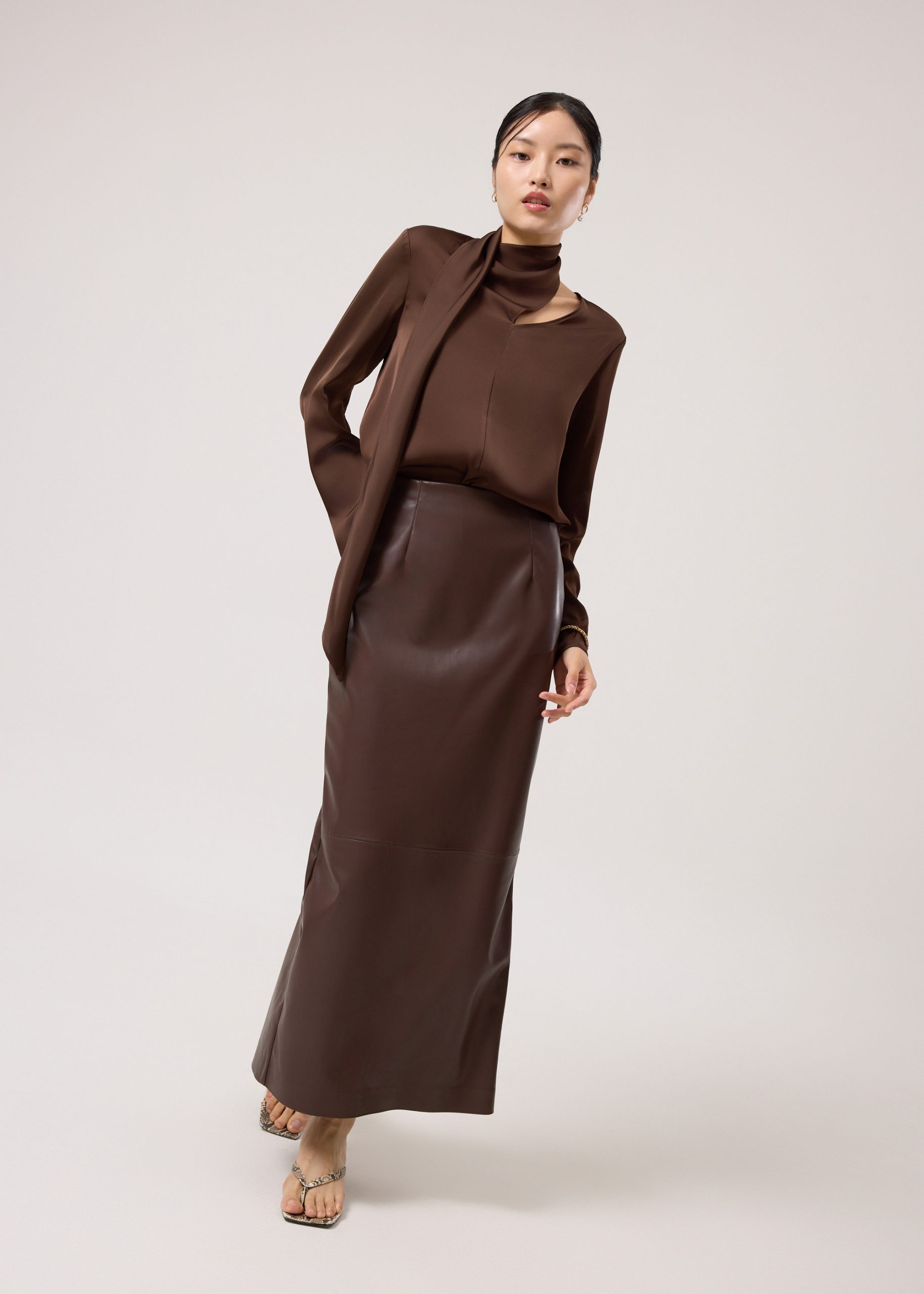 RuchedReady® Yejin Satin Sash Asymmetric Top - Image 12