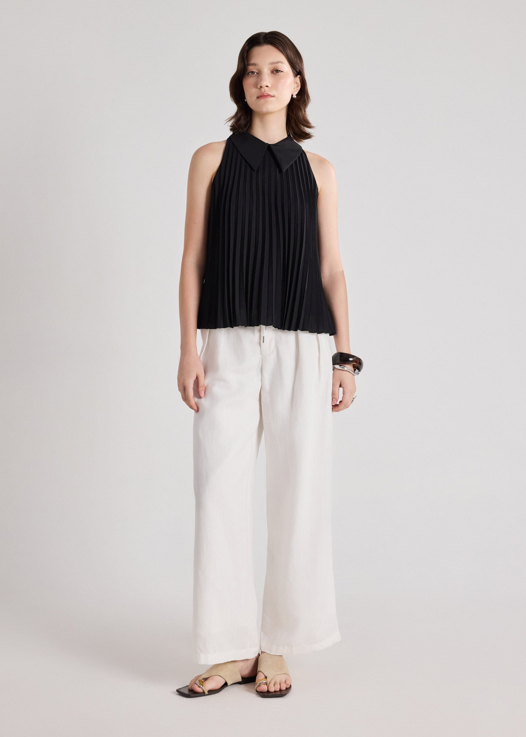 Izumi Sunray Pleated Top - Image 2