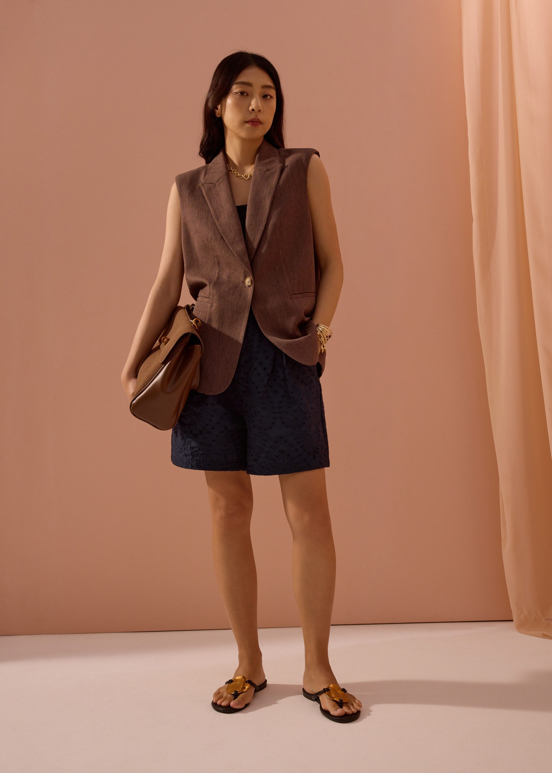 Tailored Bermuda Shorts in Soft Breeze Broderie - Image 9