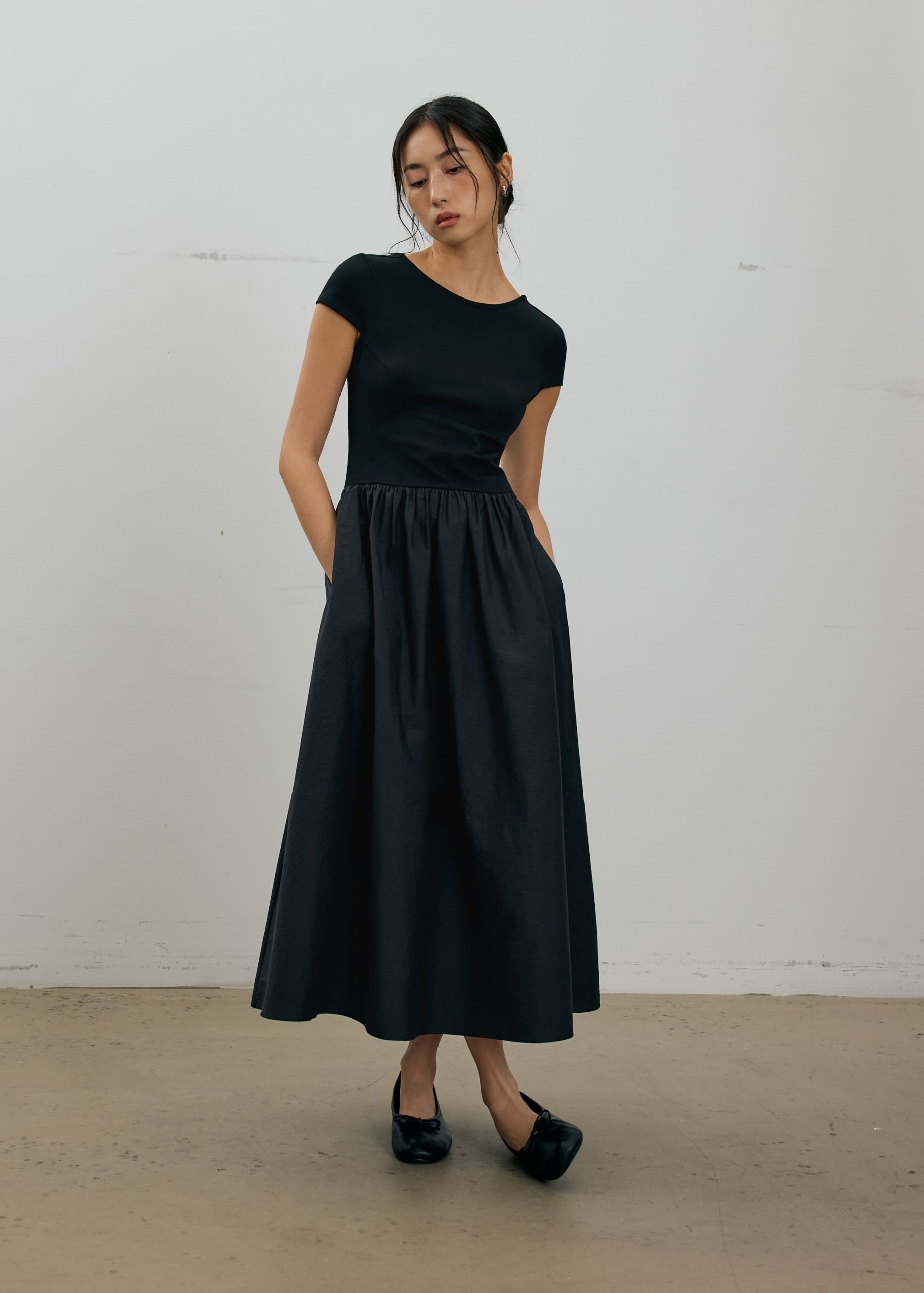 Round Neck Fit & Flare Midaxi Dress - Image 6
