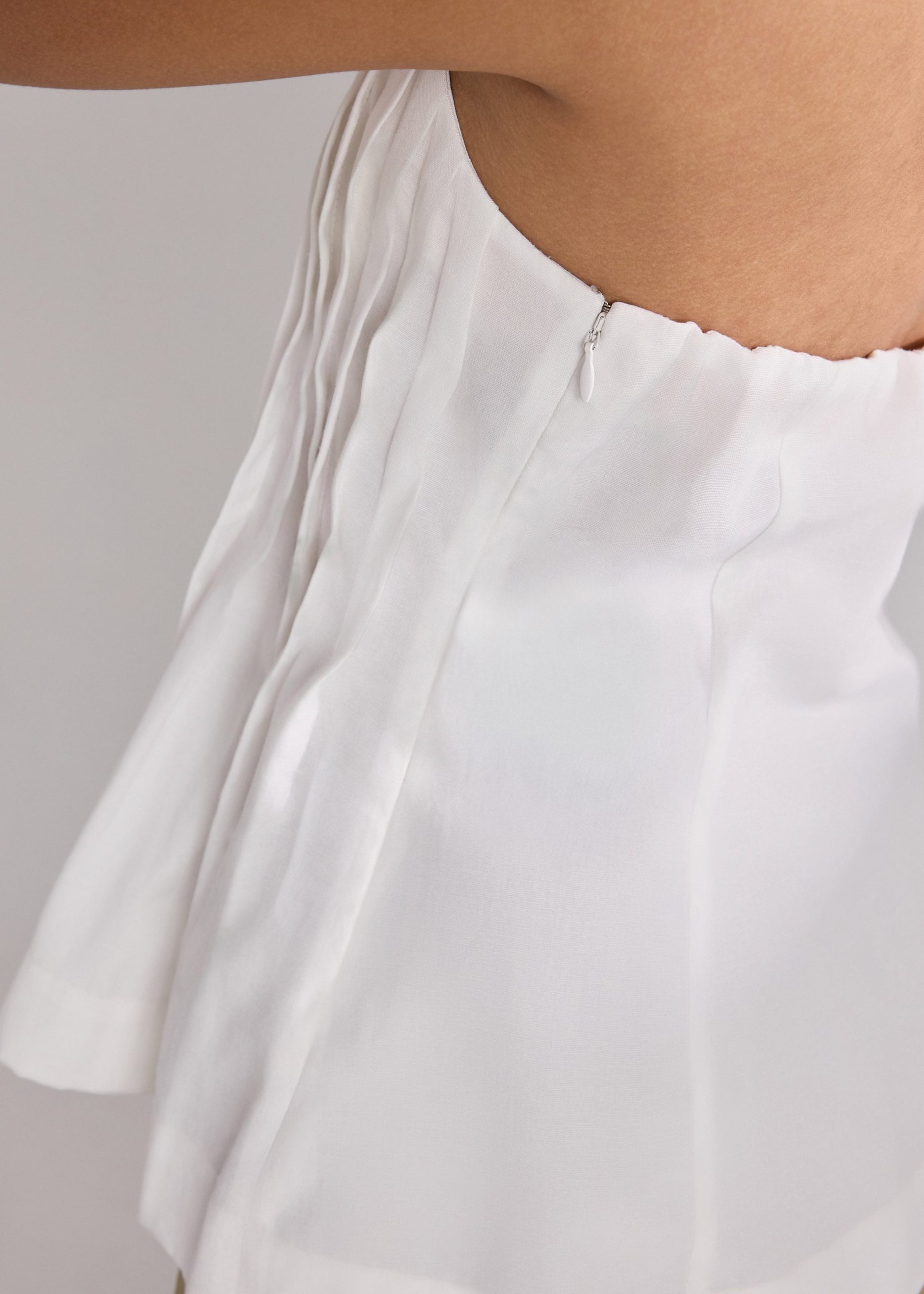 Pintuck Halter Peplum Top - Image 6