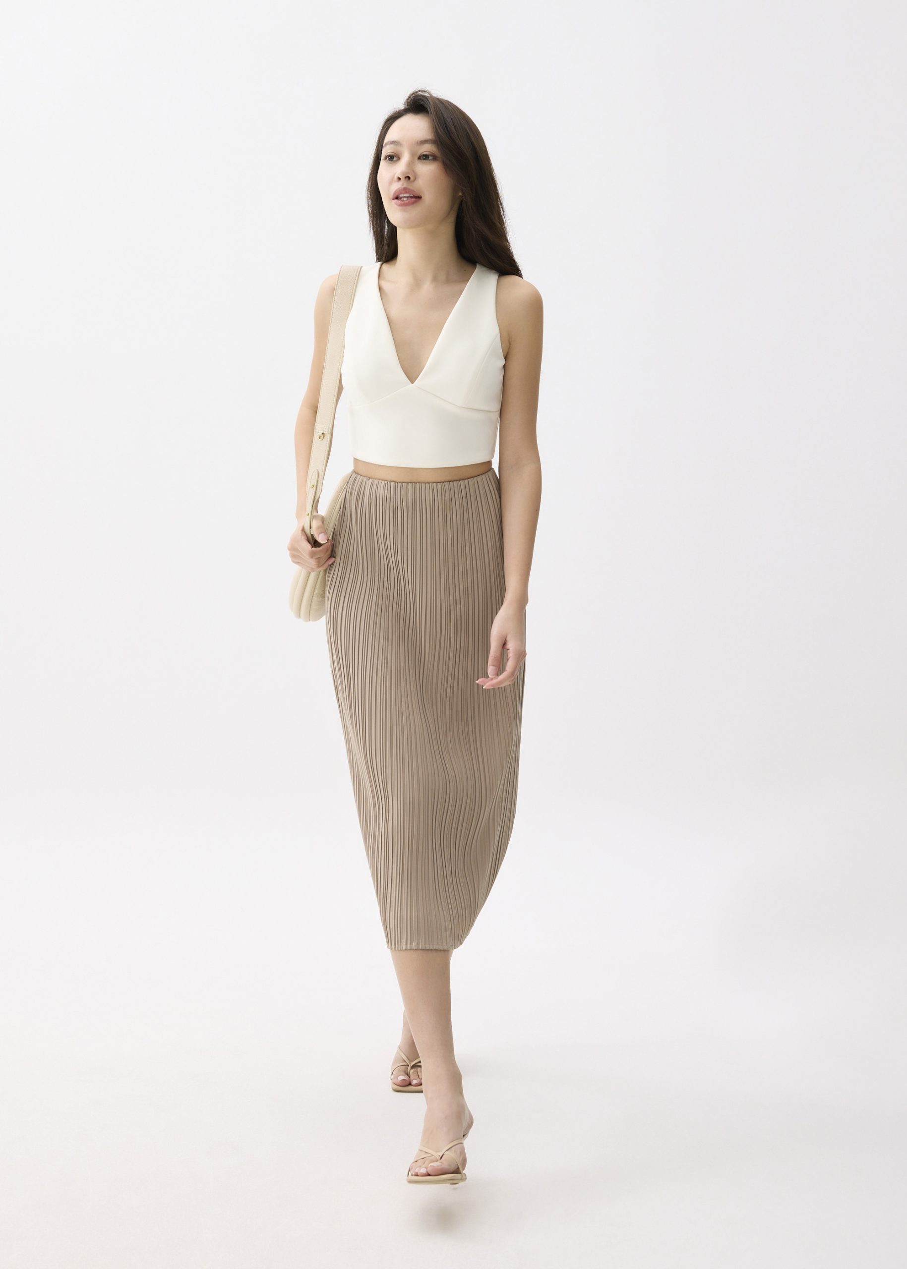 Gym Pleated Column Midi Skirt - Image 11