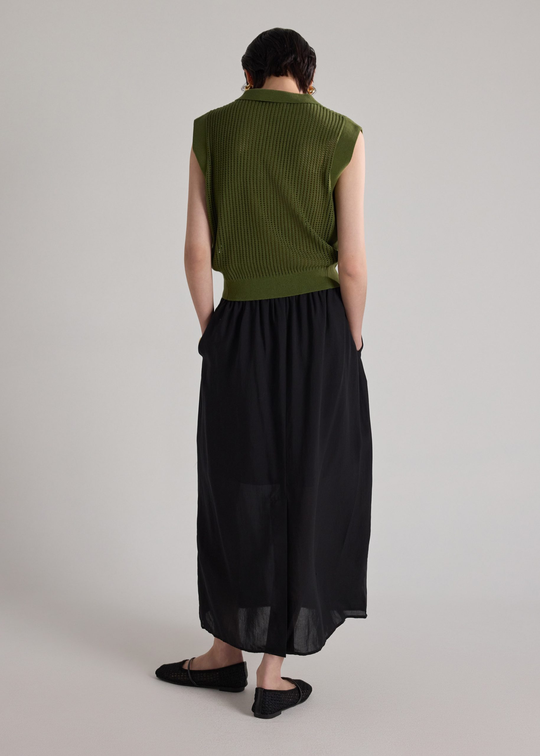 Open Knit Polo Top - Image 10