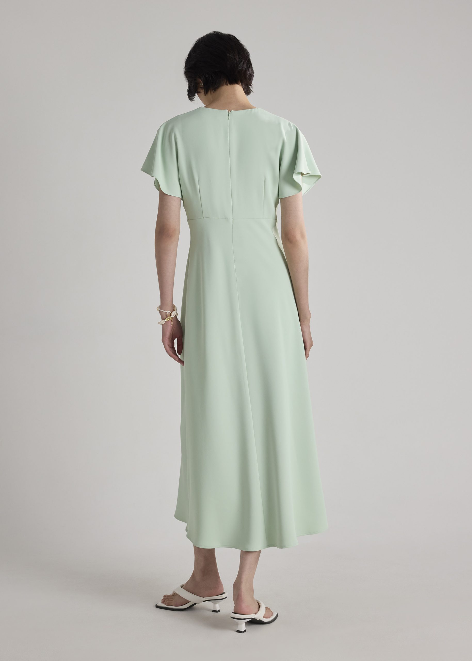 BraFree by LB Crepe Flutter Sleeves Dress - Image 3