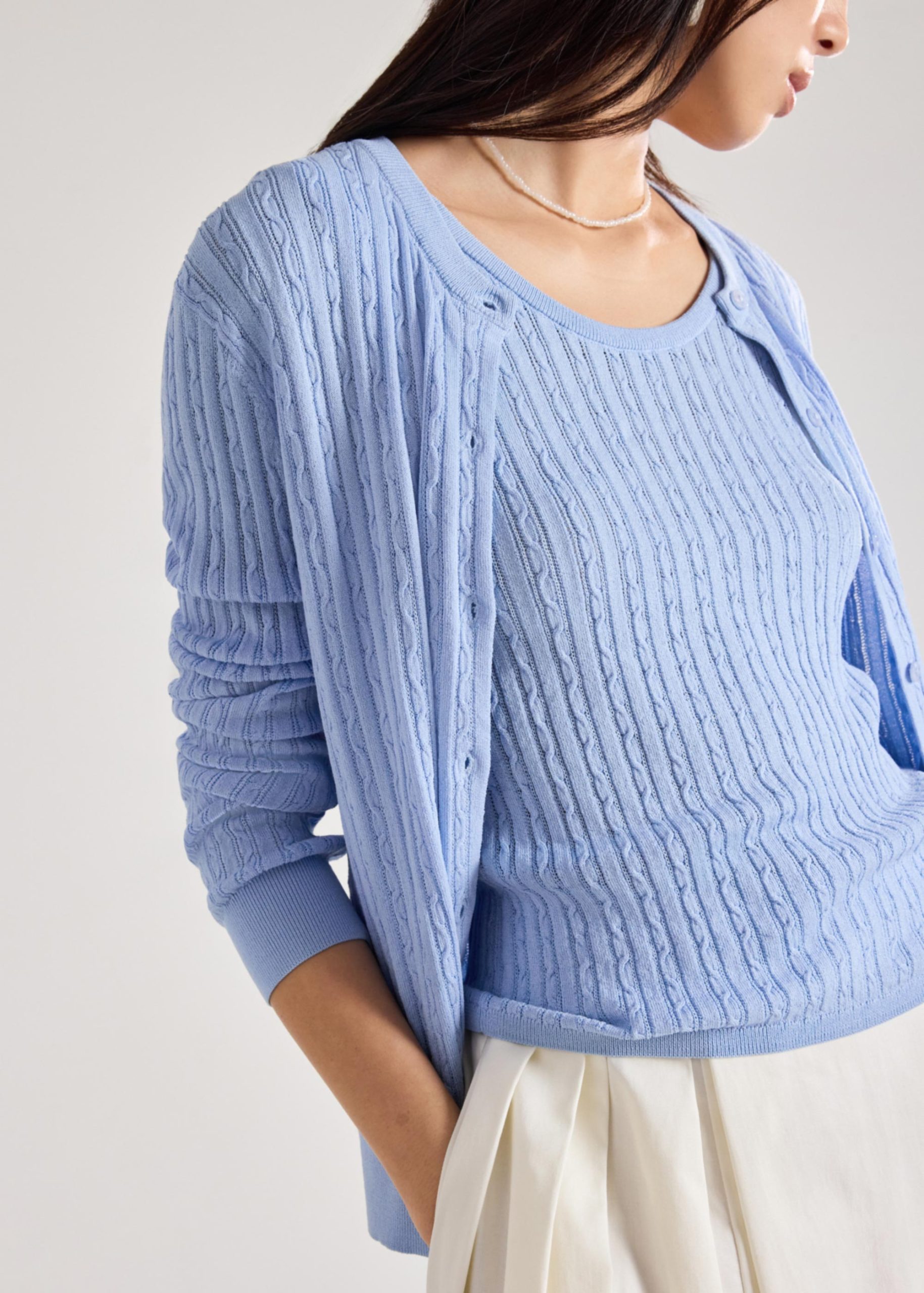 Cable Knit Cardigan - Image 30
