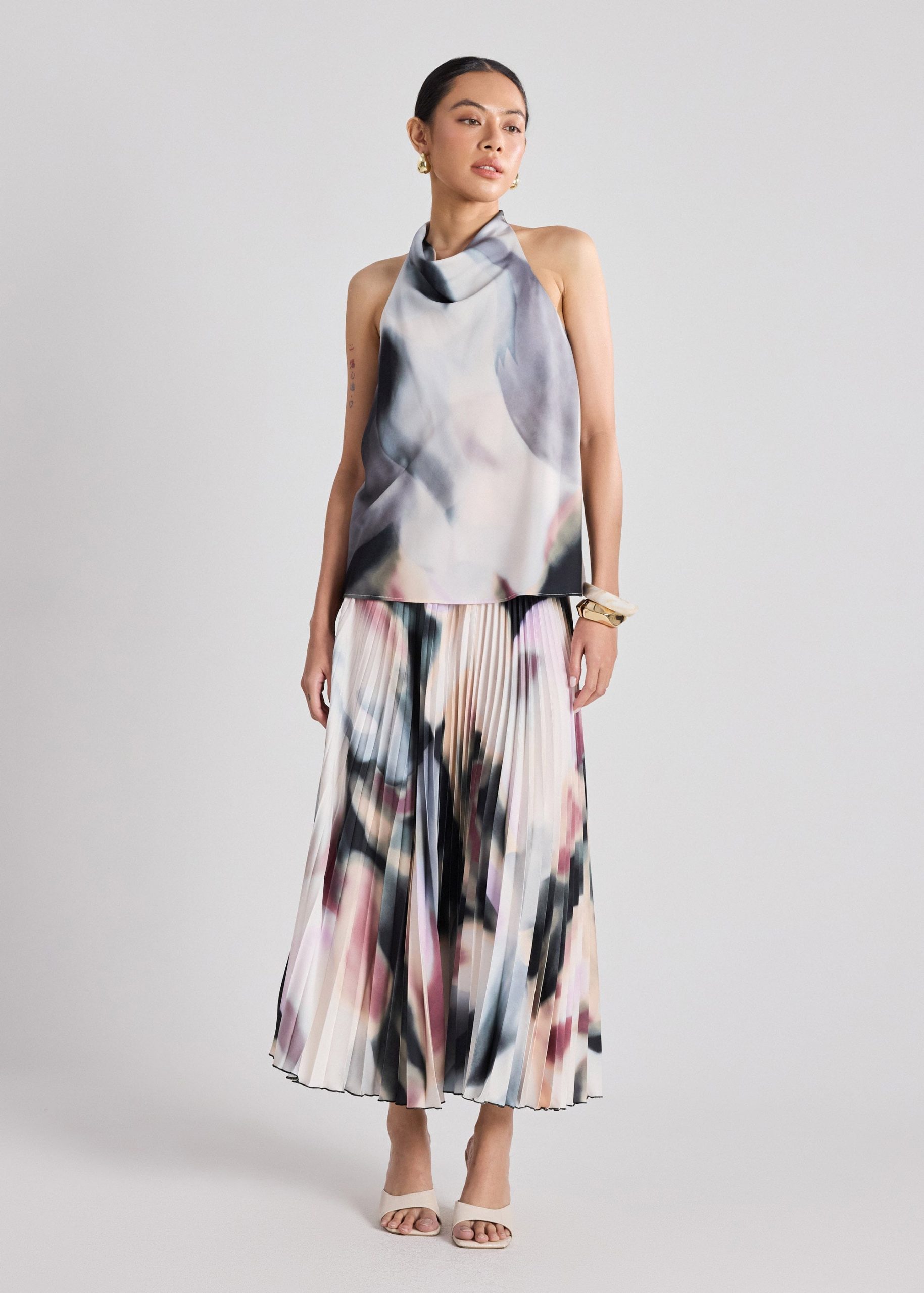 Wei Printed Pleated Skirt - Image 7