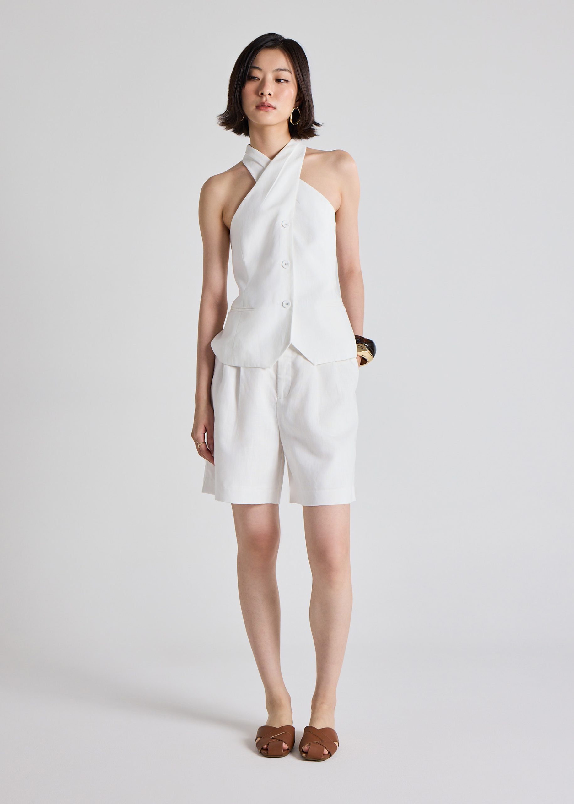 Akira Premium Linen Halter Top - Image 9