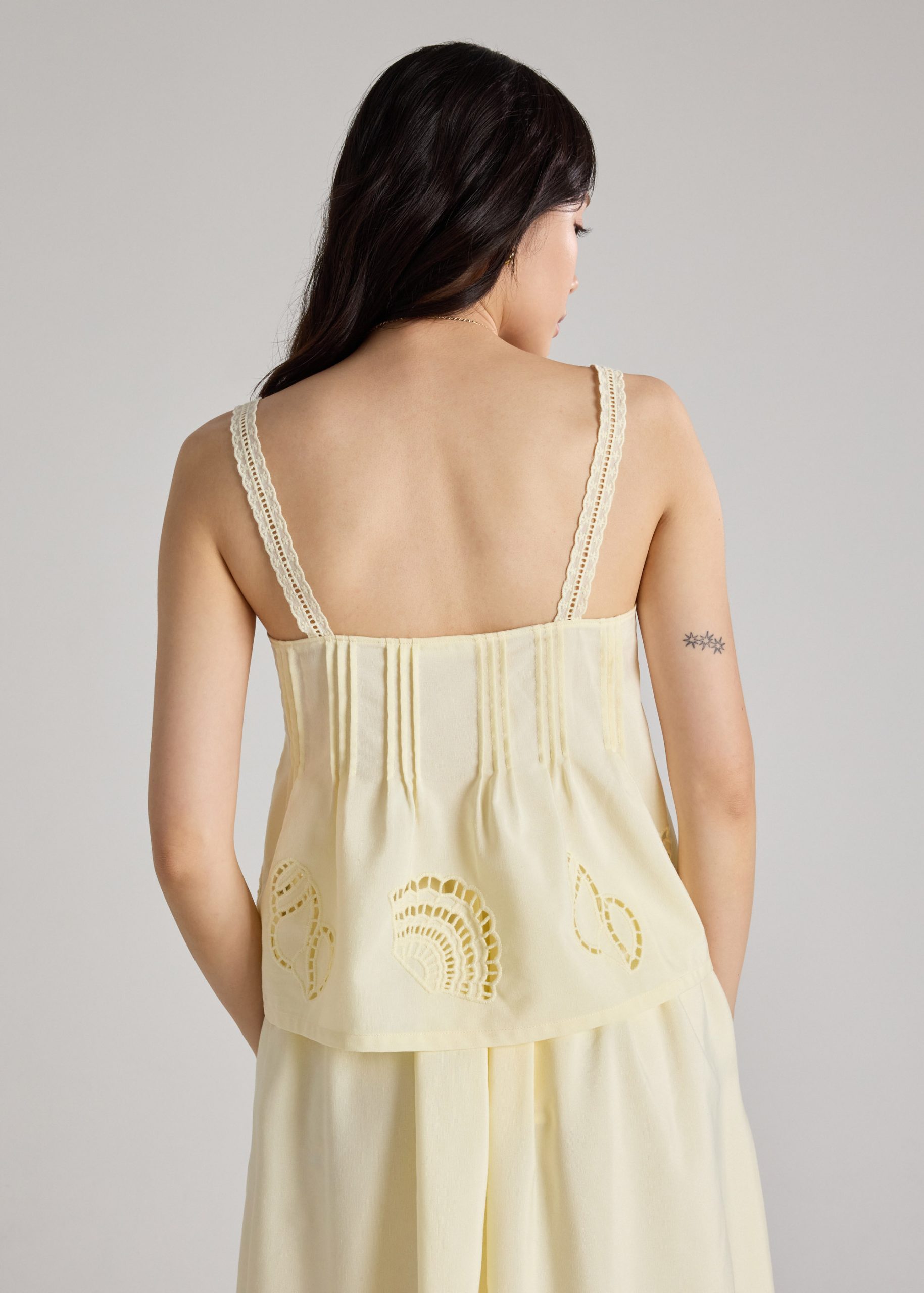 Relaxed Shell Top in Tidal Escape Broderie - Image 9