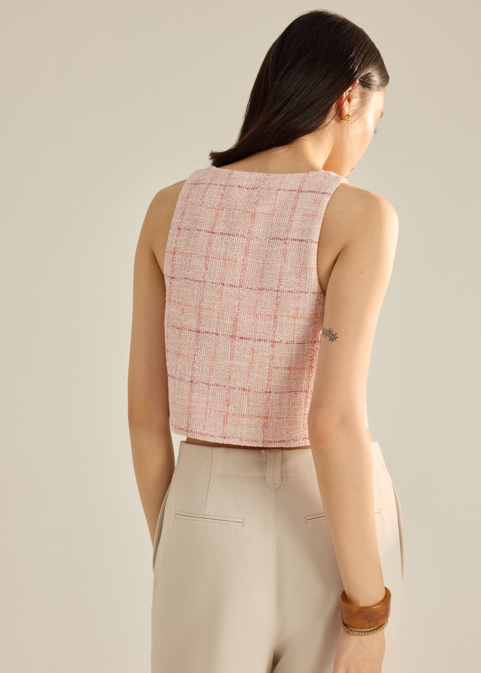 Tweed Boxy Shell Top - Image 9
