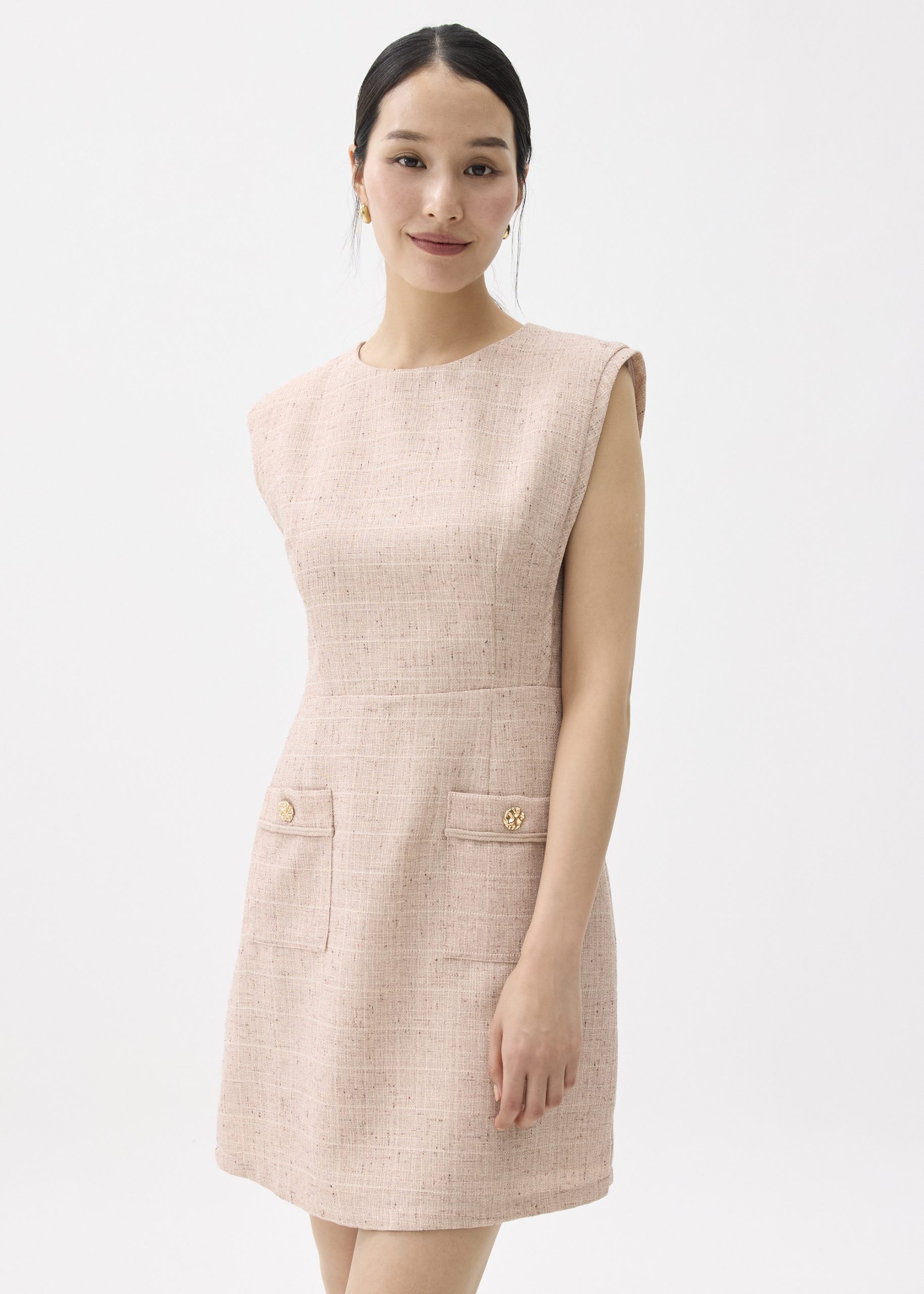 Aria Tweed A-line Mini Dress